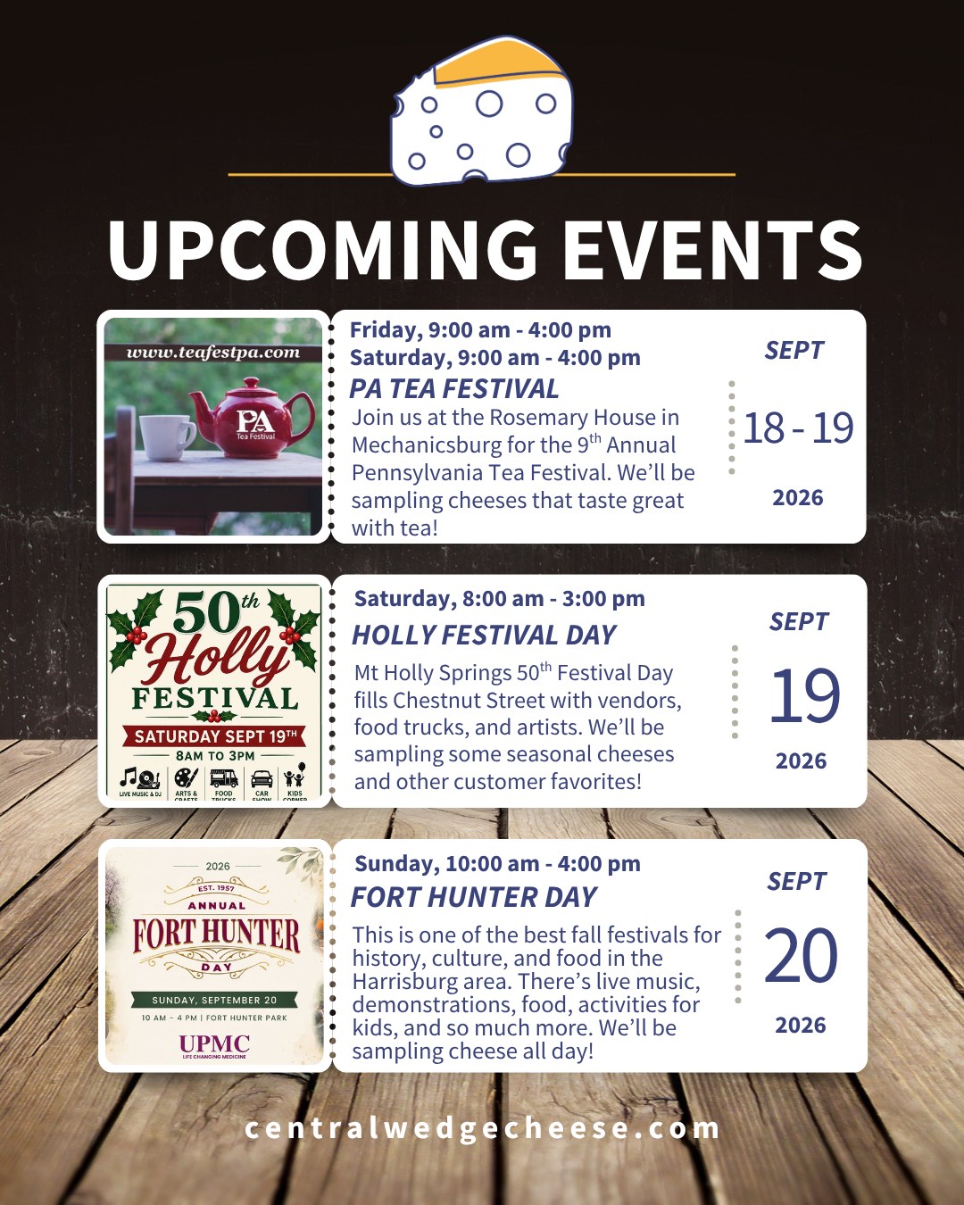 Fall festival season is on the horizon!
We'll be at the following events across the Cumberland Valley next weekend. If you don't have anything on your calendar, come join us.
The shop will be open regular hours next week. W-F 11 - 6pm, Sat 10 - 5pm.
#cumberlandvalleypa #cumberlandcountypa #carlislepa #harrisburgpa