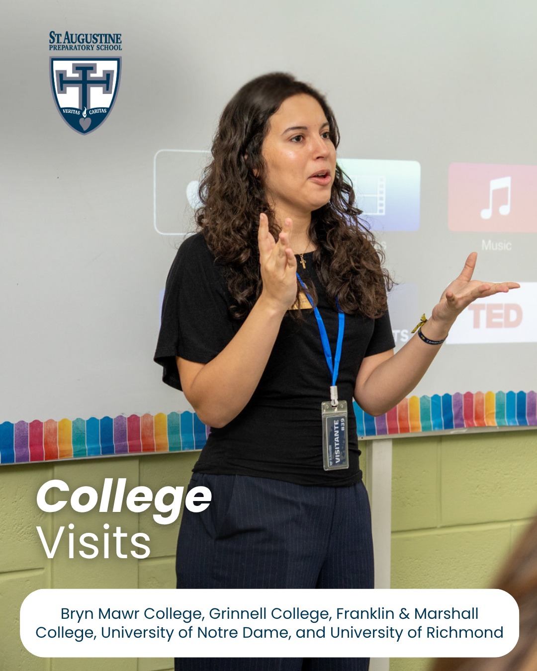 We had the pleasure of hosting an excellent group of colleges this month for presentations to our high school students. It was a wonderful opportunity for our students to engage in direct Q&A sessions, gathering valuable information on academic programs, campus life and traditions, as well as financial aid. Thank you @brynmawrcollege, @grinnellcollege, @fandmcollege, @notredame, and @urichmond for your visit!
#GoDolphins #TopAcademicSchool #BuildingKnowledge