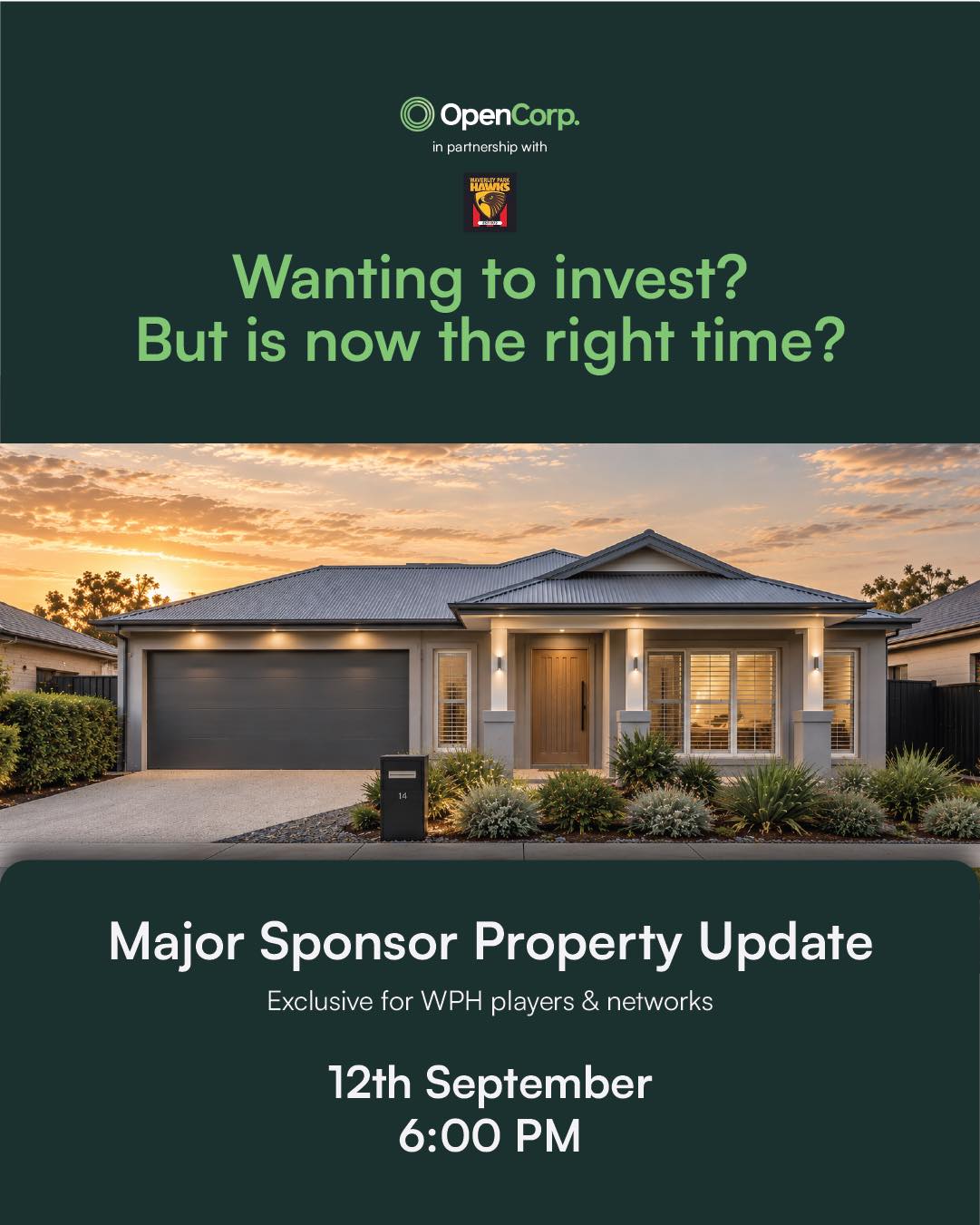 Whether youโre considering your first investment or thinking about the next, join our Major Sponsor @opencorp this Saturday at our Presentation Day for an exclusive look at the property market and what investors should be paying attention to in todayโs market
Follow the link in our bio to book a free Strategy Session with OpenCorp.