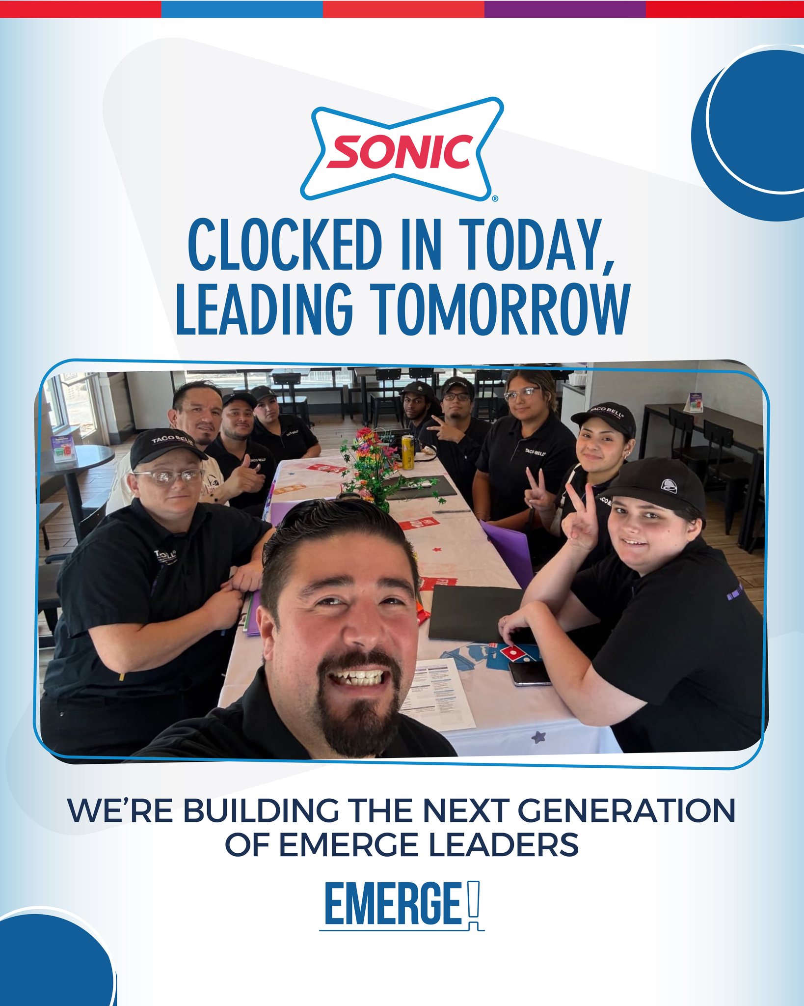 Christian and Joe are investing in their teams through Shift Managers Class, helping the next generation build the skills to lead with confidence.
In Gallup, New Mexico, Area Coach Tony is taking that same approach with his new managers at East and North Taco Bell, coaching them today so they’re ready for what’s ahead.
We’re not just preparing people for their next shift. We’re preparing them for their next chapter!
Way to invest in our people, Christian, Joe, and Tony! 👏
https://www.emergeinc.net/
#EmergeInc #TeamEmerge #PeopleFirst #GrowingTogether #LeadershipDevelopment #InvestInOurPeople #TacoBell #GallupNM