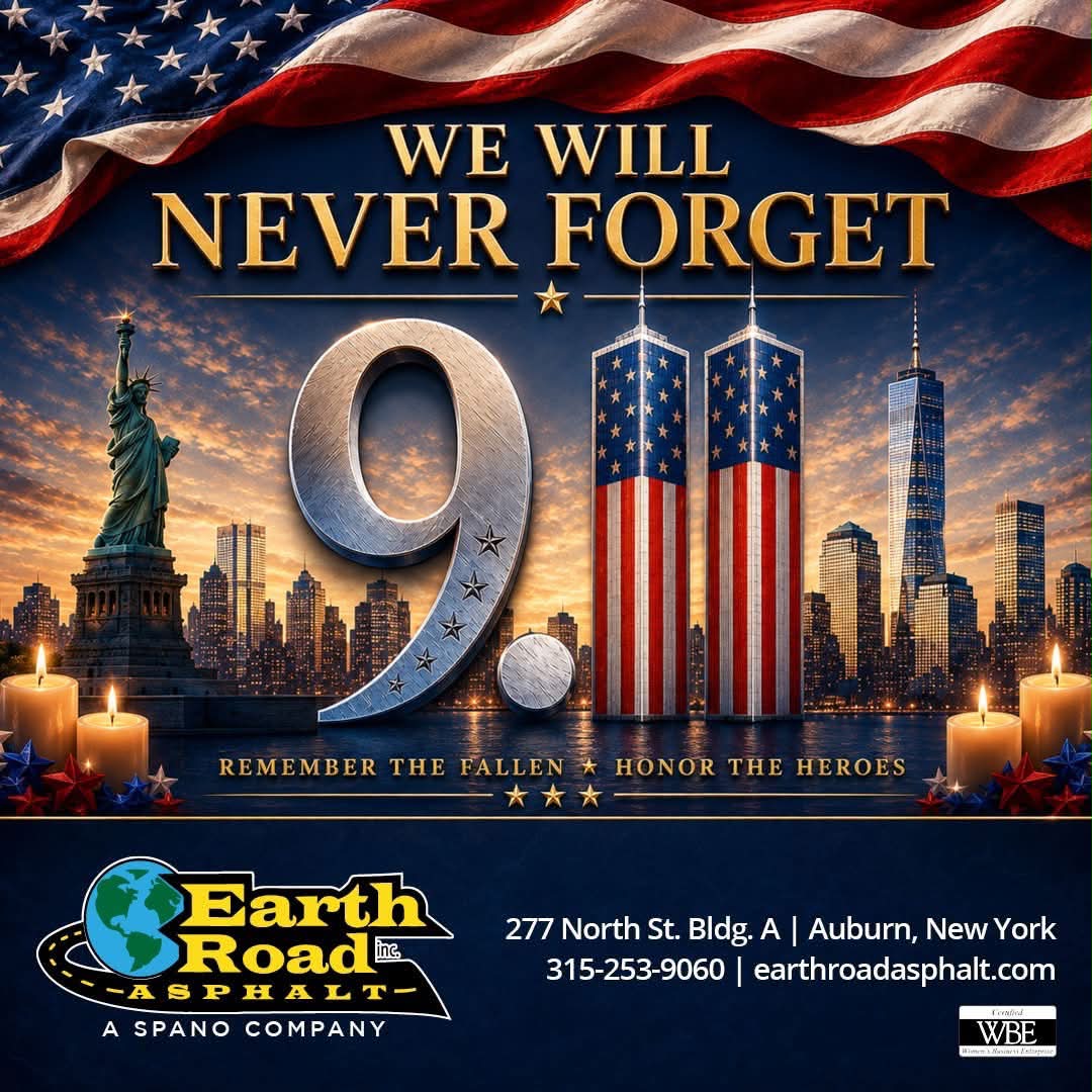 Today, September 11, Earth Road Asphalt joins our neighbors in remembering the lives lost, honoring the heroes who responded with extraordinary courage, and standing with the families forever affected.
Together, we remember. We will never forget. 🇺🇸
#NeverForget #September11 #EarthRoadAsphalt #CommunityStrong #WME