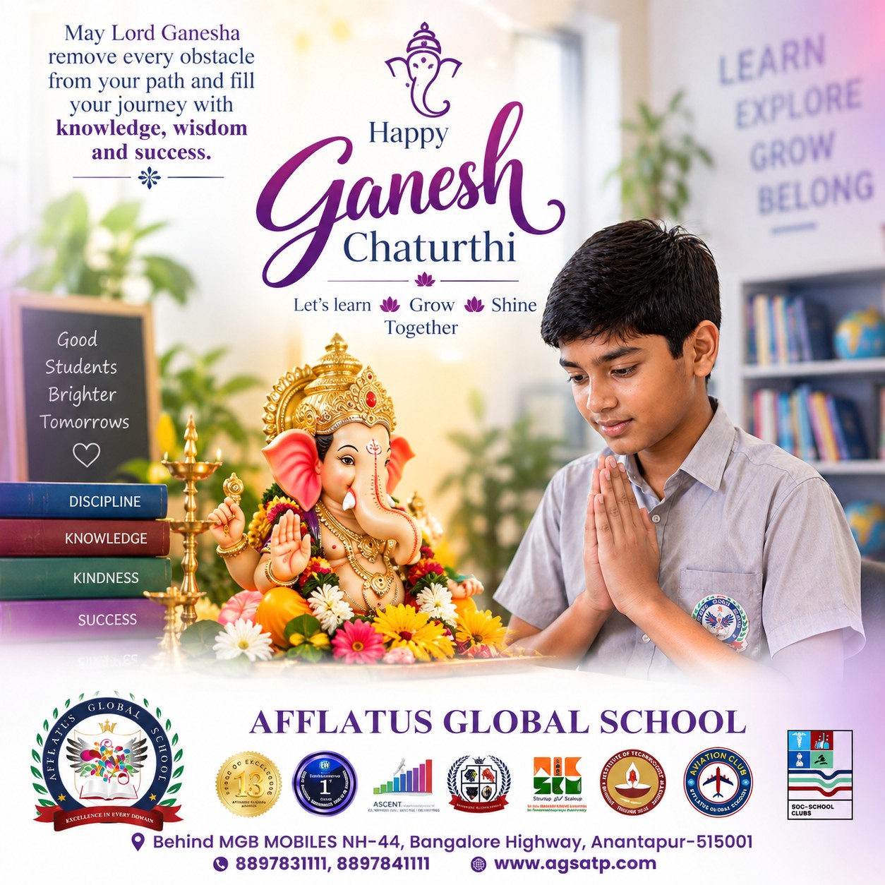 May Lord Ganesha bless us with wisdom, happiness, and success, and remove every obstacle from our path.
#VinayakaChavithi #LordGanesha #GaneshChaturthi #Vighnaharta #DivineBlessings #Ganapathi