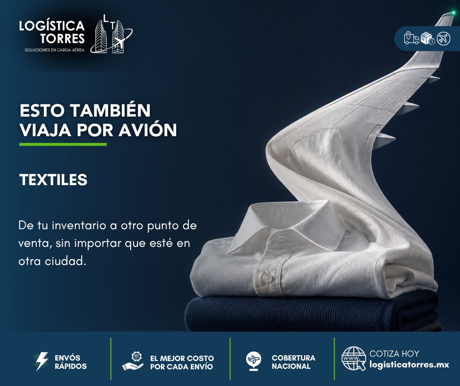 ✈️ Esto también viaja por avión: TEXTILES 👕📦
Una nueva colección, mercancía para surtir una tienda o productos que necesitan estar disponibles en otra ciudad.
La ropa también puede viajar por aire.
Para fabricantes, distribuidores y comercios, el transporte aéreo puede ser una alternativa cuando los tiempos de abastecimiento forman parte de la operación.
En Logística Torres te ayudamos a evaluar las opciones disponibles de acuerdo con las características de tu embarque y el destino de tu mercancía.
👕 Prendas y productos textiles
📦 Cajas con mercancía para distribución
🏪 Abastecimiento para tiendas y comercios
✈️ Alternativas de transporte aéreo
🇲🇽 Diferentes destinos nacionales
De tu inventario a otro punto de venta, sin importar que esté en otra ciudad.
📩 ¿Tienes textiles o prendas por enviar? Compártenos origen, destino, número de piezas, peso y dimensiones para revisar las alternativas disponibles.
.
.
.
.
#LogísticaTorres #EstoTambiénViajaPorAvión #CargaAérea #Textiles #Moda #Logística #TransporteAéreo #Distribución #EnvíosNacionales #México #tucargasegura #tucargasegurayatiempo #logistica #volariscargo #logisticaytransporte #SomosLogisticaTorres #enviosnacionales