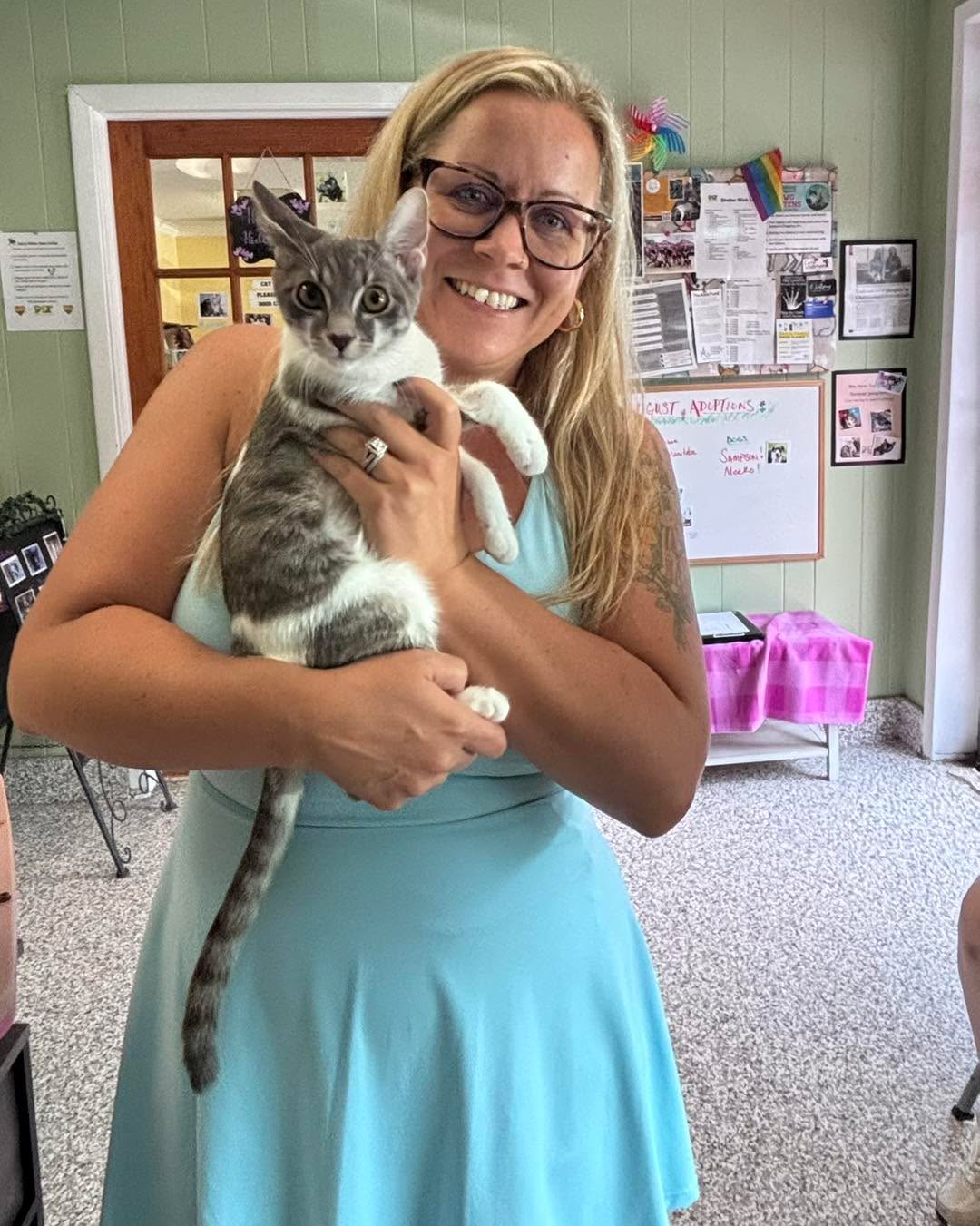We have made some people very happy over the last 3 weeks with these adoptions that include Lily White, tripod Layla, Danica Patrick, Bimini, Manatee, Mr. March & Otter together, Carl, Socko, Maxx, and Campari🐾
