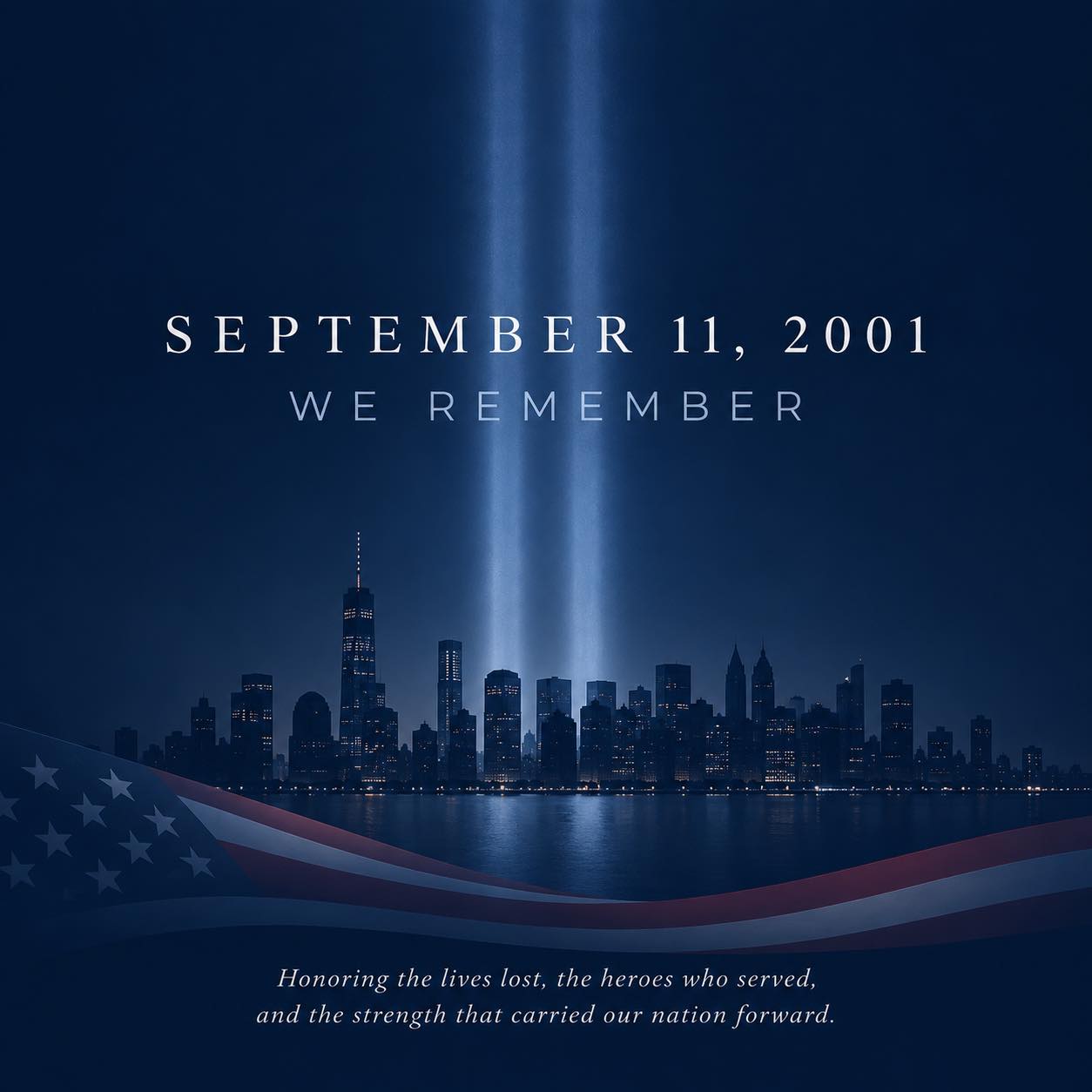 We remember the lives lost, the heroes who stepped forward, the families forever changed, and a nation that came together in the face of unimaginable loss.
Today, we pause to remember and pray for the families and loved ones who still carry the pain of that day. May God continue to bring comfort, peace, and strength to those who lost someone they loved.
🙏 We remember. We pray. We will never forget.
September 11, 2001 🇺🇸❤️🤍💙