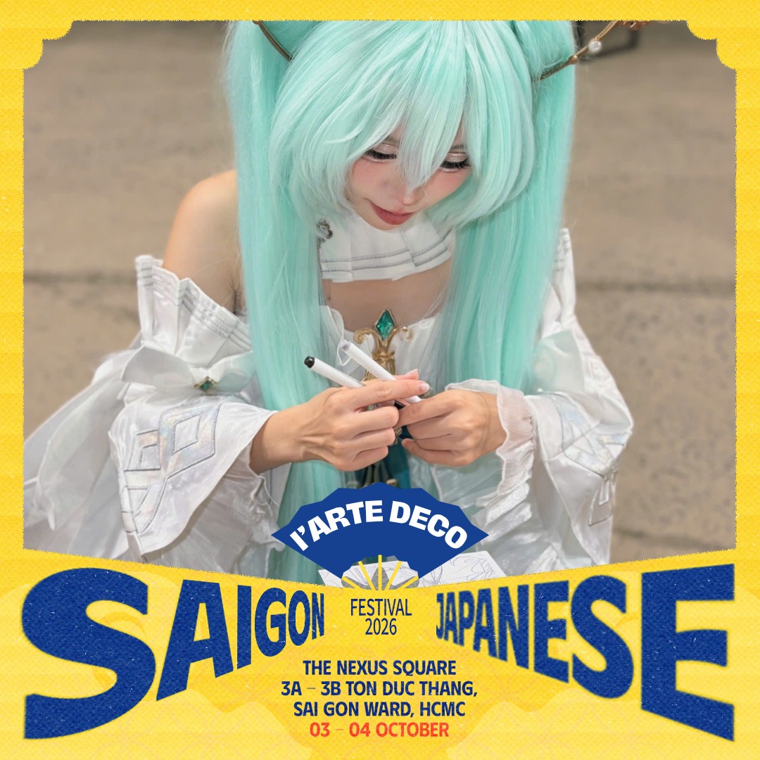 @i.arte_deco HẸN BẠN TẠI SAIGON JAPANESE FEST 2026!
WORKSHOP MIỄN PHÍ
Một cuộc hẹn để ngắm tranh, tự tay sáng tạo và hòa mình vào không khí lễ hội Nhật Bản! I’ARTE DECO mang đến không gian nghệ thuật với triển lãm tranh epoxy resin cùng nhiều hoạt động workshop thú vị dành cho bạn và gia đình. 💛
*KHÁM PHÁ TRIỂN LÃM MINITRANH EPOXY RESIN
Ngắm nhìn những tác phẩm kết hợp hội họa và epoxy resin, nơi màu sắc, ánh sáng và hiệu ứng trong trẻo tạo nên chiều sâu độc đáo trên từng bề mặt tranh.
🎨 WORKSHOP HANDMADE & VẼ TRANH
Thỏa sức chơi cùng màu sắc, tự tay làm những món đồ xinh xắn và mang về thành phẩm mang dấu ấn riêng. Có quà tặng gấu bông khi tham gia workshop nữa nhé.
✨ ĐẶC BIỆT:WORKSHOP MIỄN PHÍ!
Chỉ cần like bài viết và để lại đánh giá trên cả hai page I’ARTE DECO và SAIGON OUTCAST, bạn có thể tham gia:
- Vẽ tranh trí quạt giấy
- Papercraft – sáng tạo cùng giấy
- Vẽ trang trí bookmark
- Làm kẹp giấy
- Làm móc khóa
- Vẽ tranh Anime
Rủ bạn bè, đưa bé yêu hoặc cùng người thương ghé gian hàng I’ARTE DECO để tận hưởng những giờ phút sáng tạo và lưu giữ kỷ niệm bằng chính món đồ mình làm nhé! 🌸
______________________________________
🇯🇵 SAIGON JAPANESE FESTIVAL 2026 | LỄ HỘI NHẬT BẢN 2026
TICKET NOW: https://megatix.vn/events/saigon-japanese-festival-2026
📅 Thời gian | Time: 12:00-22:00, 03–04/10/2026
📍 The Nexus, 3A–3B Ton Duc Thang, Sai Gon Ward, Ho Chi Minh City