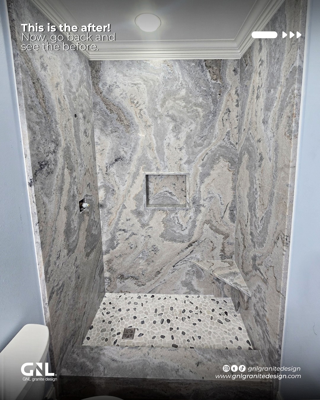 Shower remodel in the Gulf South. ✨
Full walls floor to ceiling and a built-in niche replaced the old tile surround.
Two weeks from signed contract to installed. ✅
⭐ 5.0 · 230+ Google reviews
📞 Free estimate: (985) 718-1158 — link in bio
#GNL #SlidellLA #GulfSouth #ShowerRemodel #BeforeAndAfter