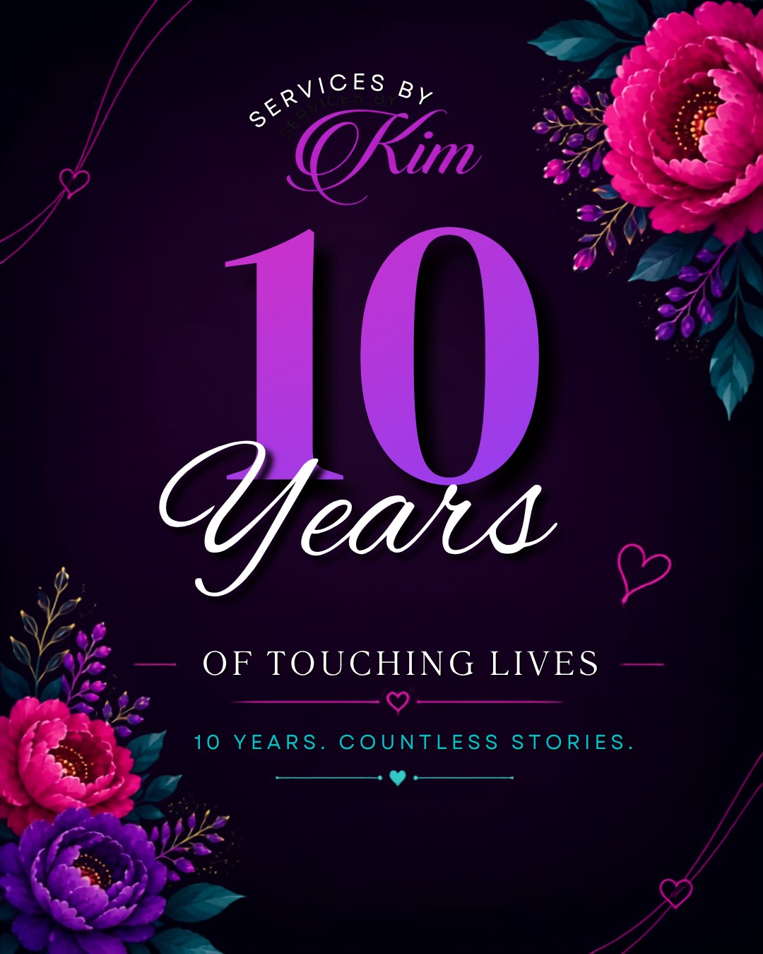 We’re celebrating 10 YEARS! 🥹
October is a really special month for me because it officially marks 10 years of Services By Kim.
TEN YEARS. That still feels crazy to say.
What started with me simply wanting to help people feel better has grown into something so much bigger—an amazing team, multiple locations, babies being born, new moms being supported, therapists being trained, partnerships being built, and so many women trusting us to be part of their lives.
So for the entire month of October, we’re celebrating!
You’ll hear from some of our clients, team members and community partners. I’ll be sharing memories from over the years, some behind-the-scenes pieces of our journey, anniversary specials, and of course, a few surprises.
More than anything, I want this month to celebrate the people who made these 10 years possible.
Whether you’ve been here since the beginning or just found us recently—thank you for being part of the story.
Cheers to 10 years of Services By Kim.💜
And we’re just getting started.