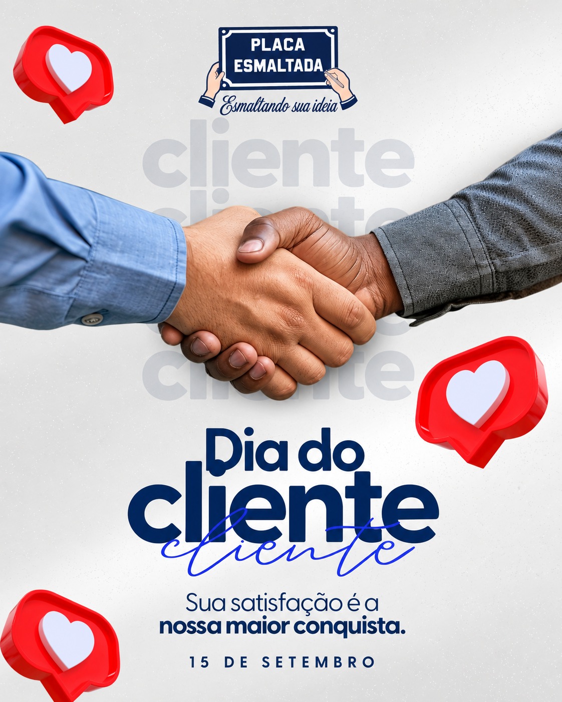 Hoje é Dia do Cliente e preparamos uma condição especial para agradecer por fazer parte da nossa história! 💙✨
Use o cupom CLIENTE10 e garanta 10% de desconto na sua compra.
Mas atenção: o desconto é válido somente hoje! Aproveite essa oportunidade para transformar seu projeto com a qualidade e o cuidado da Placa Esmaltada.
Cupom: CLIENTE10
10% de desconto
Válido somente hoje
#DiaDoCliente #PlacaEsmaltada #Cliente10 #DescontoEspecial #Promoção