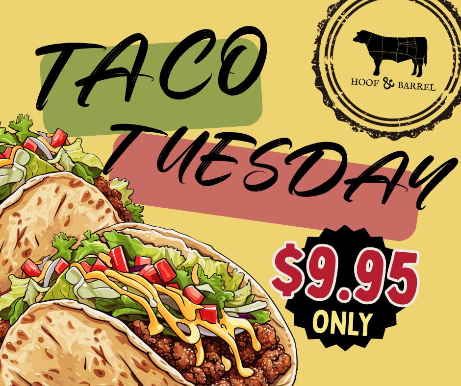 Kids eat half price today, dine-in. Which means you can order Tacos and everybody in your house is happy 🔥
Cowtails Happy Hour 4 to 6 🍸🍹. Who's getting branded today?
Come see us.
#WeKnowYourName #HoofAndBarrel #YorkSC #YouGotBranded #KidsEatFree #ScratchKitchen