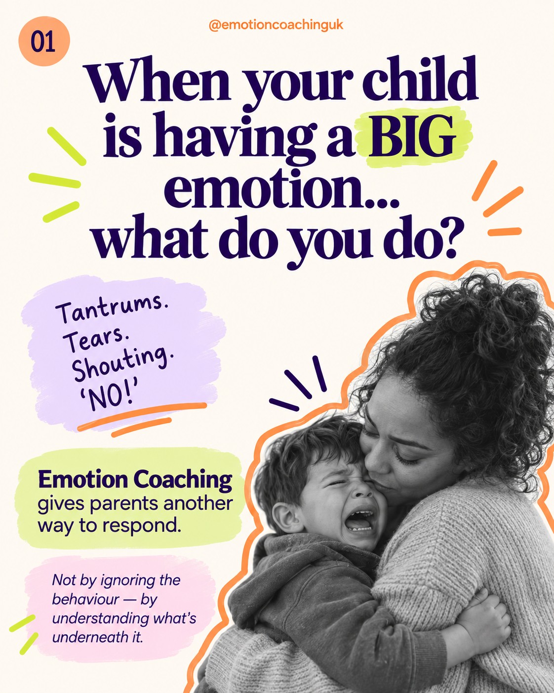 🧠🩷When your child is having a BIG emotion, it can be hard to know what to say.
Emotion Coaching gives us another way to respond by noticing the feeling underneath the behaviour, while still keeping clear boundaries.
Sometimes that sounds like:
“I can see you’re angry, and I won’t let you hit.”
“You’re really disappointed, and the answer is still no.”
“I’m here. You’re safe. We can work this out when things feel calmer.”
It’s not about saying the perfect thing every time. It’s about recognising the emotion, staying connected, setting limits and finding your way back when things don’t go to plan.
Over time, these everyday moments give children opportunities to practise recognising feelings, naming them, seeking support and working through difficult moments.
Connection before Correction.
Want to learn more about using Emotion Coaching at home?
Visit www.emotioncoachinguk.com
Save this for the next big-emotion moment, or share it with a parent who might find it useful.
@emotioncoachinguk
#EmotionCoaching #EmotionCoachingUK #Parenting #ParentSupport #EmotionalRegulation #ChildDevelopment #BigEmotions #ParentingTools
