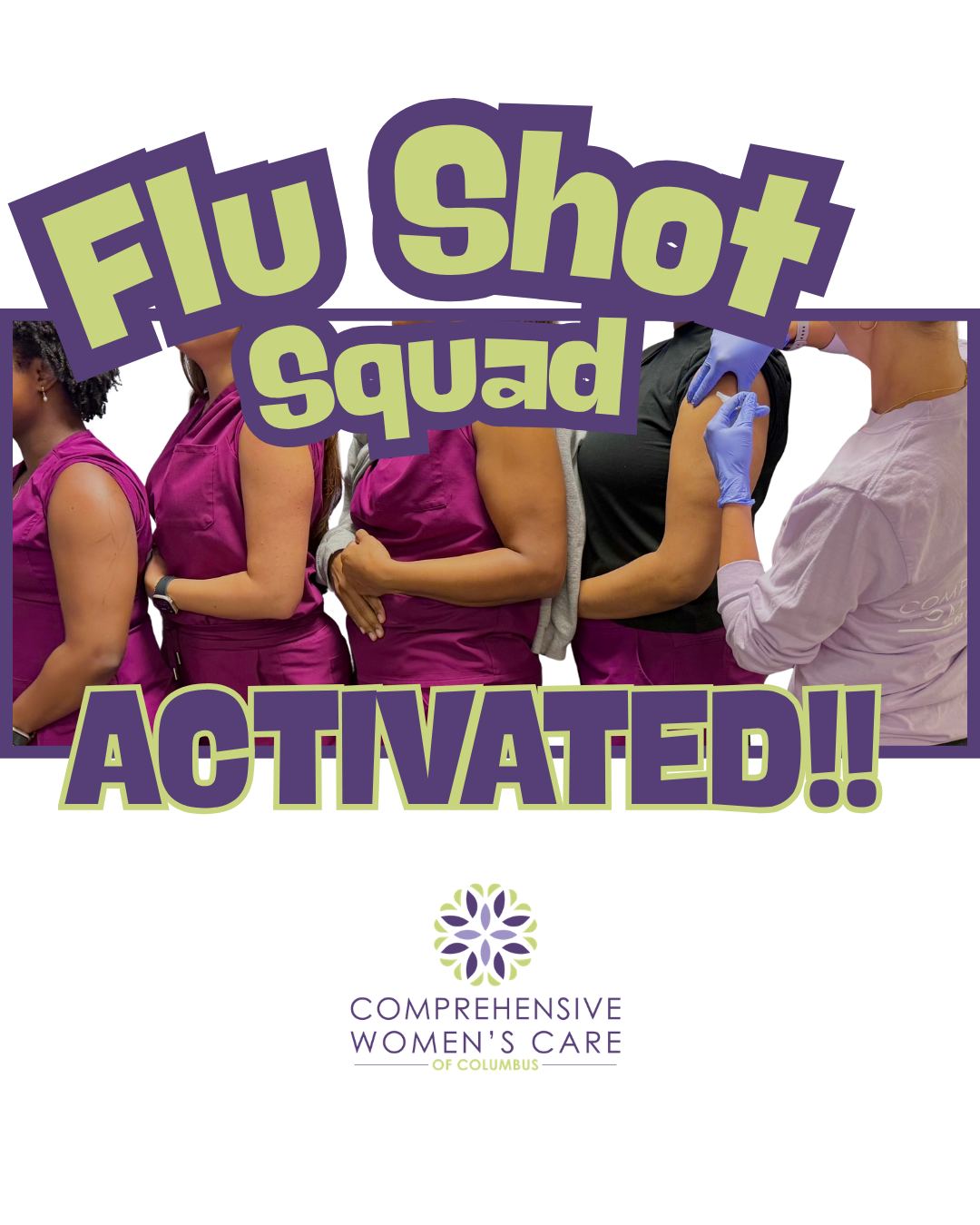 💥Flu Shot Squad: Activated!💥
Some of our team rolled up their sleeves today for their annual flu shots to help protect ourselves, our patients, and our community.
Whether you're pregnant, caring for loved ones, or simply looking to stay healthy this season, getting vaccinated is one of the best ways to protect yourself and those around you.
Don't wait until flu season is in full swing. Talk with your provider, schedule your flu shot, and encourage the people you love to do the same. A few minutes today can make a big difference this fall and winter.
Have you gotten your flu shot yet? Let us know in the comments! 👇
#FluShotSquad #FluSeason #WomensHealth #cwccga #PreventTheFlu #PreventionMatters