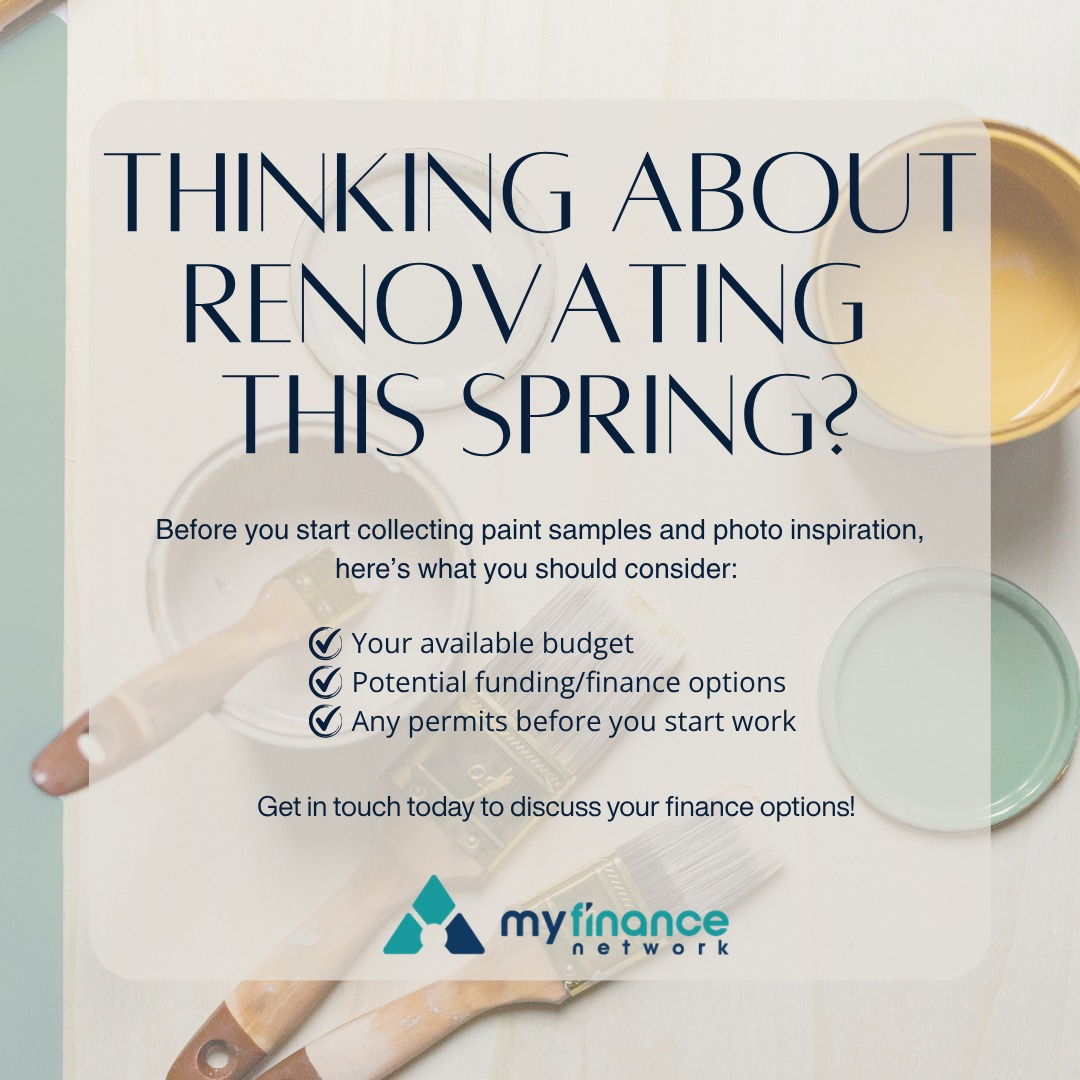 Spring has Sprung! ๐น๐ธ๐ฑ๐๐ท
As we welcome the warmer weather, it may spur us on to consider some projects around the home.
Whether you're updating a kitchen, creating a home office, or adding space for a growing family, understanding your finance options is an important first step.
Contact us today to chat about your finance options.
๐๐ฎ ๐๐๐ฃ๐๐ฃ๐๐ ๐๐๐ฉ๐ฌ๐ค๐ง๐
๐ www.myfn.com.au
๐จ info@myfn.com.au
๐Gordon - 0402 472 272
๐Louise - 0459 382 914
#Spring #Sprung #Renovating #MYFN #YourlocalBroker #Paint #Plans