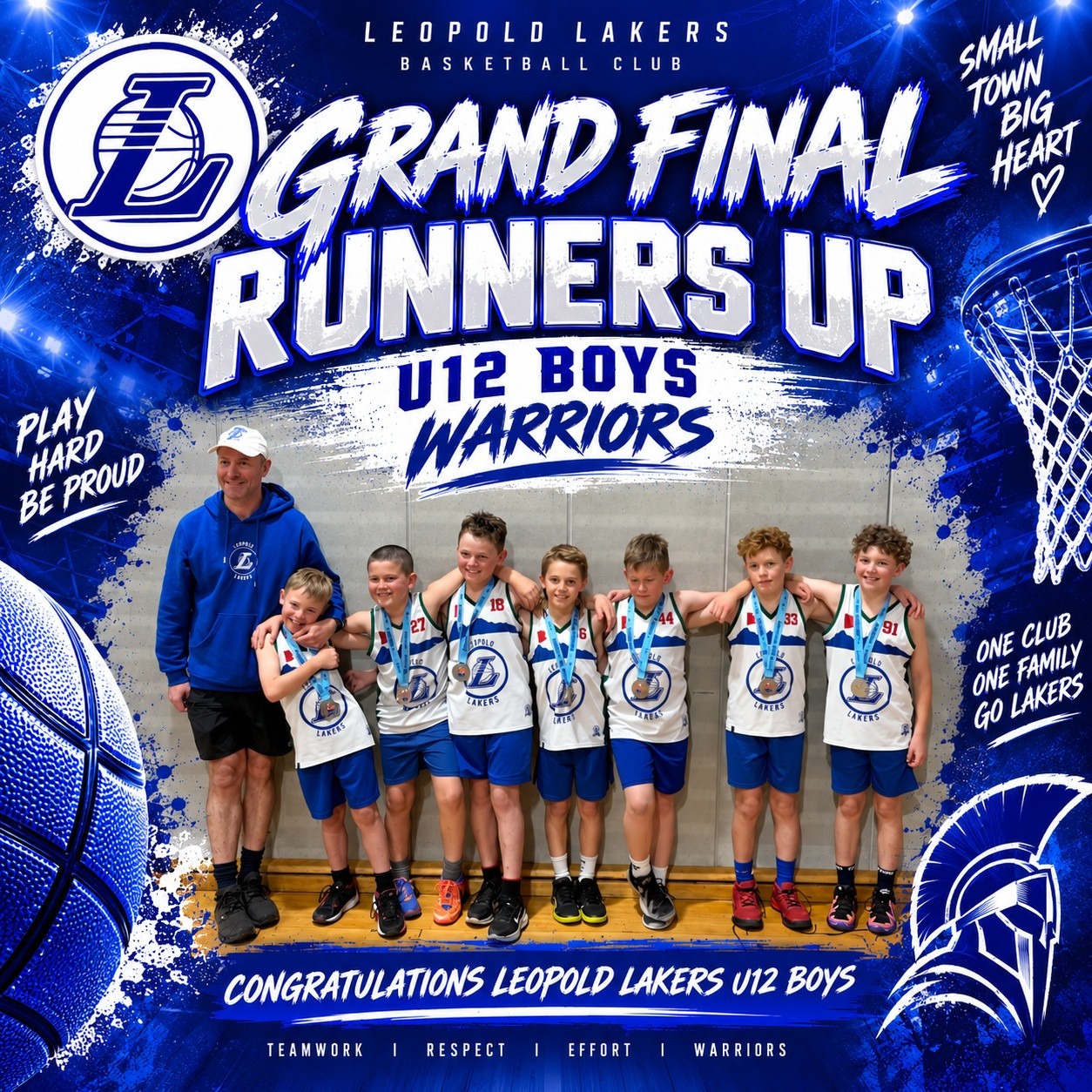 🏀 RUNNERS UP! 🏀
What a fight from our U12 Warriors! 💙🤍 With just a 7-point difference at 3/4 time against a top-age team who went undefeated all season, our boys kept battling right until the final siren.
They showed true Warrior spirit, determination and grace in defeat. What an incredible season and a performance to be proud of! 👏
Now it’s time for a well-earned rest… before these Warriors sharpen their swords and storm back onto the court next season! ⚔️🏀💙🤍
Well done, Warriors! 💪
#GoLakers #LakersProud #U12Warriors #RunnersUp #WarriorSpirit #OneClubOneFamily