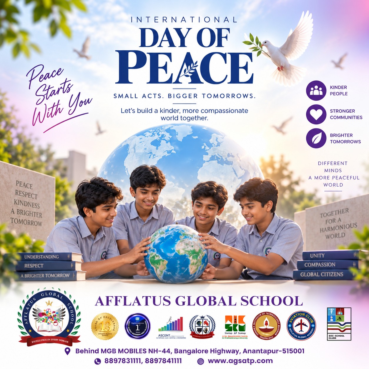 Where there is understanding, there is peace. Let’s build a world where every voice is heard and every heart is respected.
#PeaceDay #InternationalDayOfPeace #Respect #Understanding