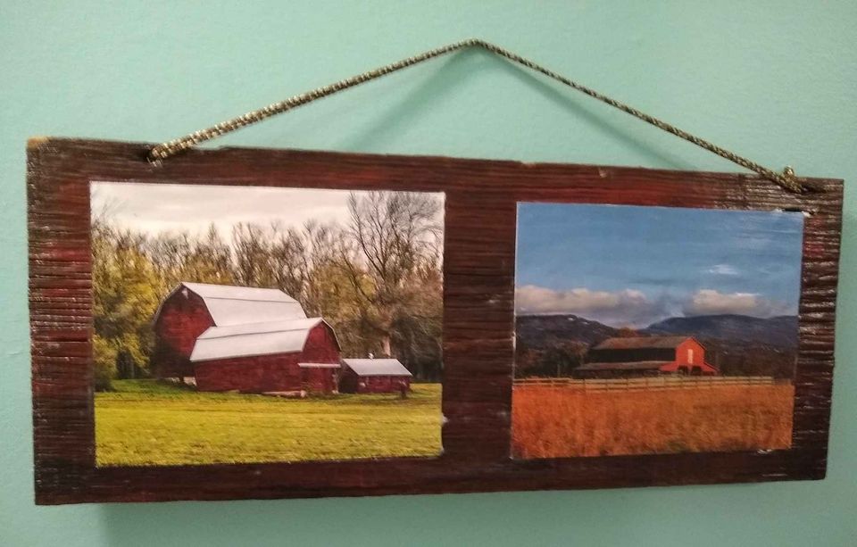 130 year old barn wood with 2 8x10 photographs of barns. $15 or best offer #rusticdecor #countrydecor #barnwoodprojects . Please share and thank you supporting my small business