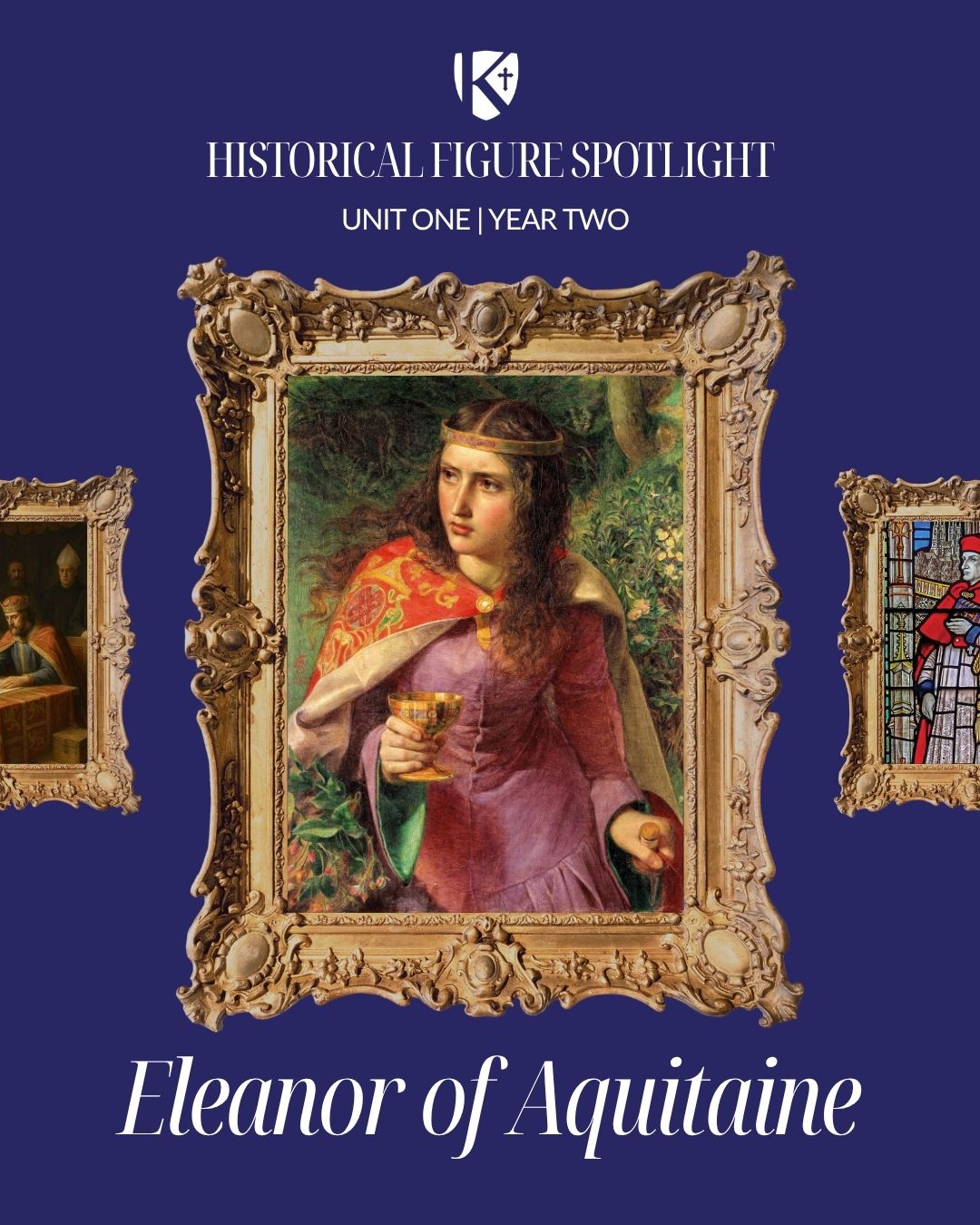 Historical spotlight: ELEANOR OF AQUITAINE 🏰
Queens, castles, kingdoms, and medieval intrigue! Meet Eleanor of Aquitaine, one of the most powerful and fascinating women of the Middle Ages.
Born around 1122, Eleanor inherited the vast and wealthy duchy of Aquitaine while still a young woman. She went on to become Queen of France and later Queen of England, and was the mother of two English kings—including the famous King Richard the Lionheart.
Her story has everything: royal marriages, political power, journeys across Europe, crusades, castles, and two kingdoms!
👑 Became Duchess of Aquitaine while still a teenager
🇫🇷 Became Queen of France
✝️ Took part in the Second Crusade
🇬🇧 Later became Queen of England
👑 Mother of two kings, Richard the Lionheart and John
🏰 Used her influence and wealth to shape medieval European politics
📖 Supported literature, music, and the culture of the medieval courts
Eleanor's story reminds us that personal choices can have consequences far beyond our own lives. Her choices in marriage, family, faith, and even the culture she cultivated at her court helped shape the political landscape of medieval Europe. As a mother, queen, and powerful noblewoman, Eleanor's decisions affected not only her own family, but the kingdoms and generations that followed.
SPOTLIGHT QUESTION:
How can one person's choices influence generations to come?
As we explore the world of feudalism, castles, knights, and medieval kingdoms, Eleanor reminds us that history is full of unexpected leaders—and that influence can take many different forms.