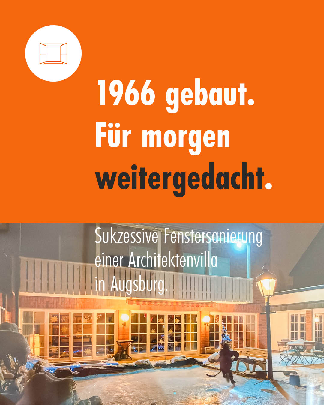 Gute Sanierung muss einem Haus nicht seinen Charakter nehmen.
Bei dieser Architektenvilla von 1966 in Augsburg wird die Fenstersanierung sukzessive umgesetzt.
2026 war die Gartenseite im Erdgeschoss an der Reihe.
Verbaut wurden neue Tür-Fensterelemente im Fenstersystem Classic 85 AD in Weiß, mit 3-fach-Verglasung und Premium-Randverbund.
Die großzügigen Glasflächen bringen viel Licht in den Wohnbereich und erhalten gleichzeitig die klare Gliederung der bestehenden Architektur.
Schritt für Schritt erneuert.
Mit Respekt vor dem Bestand.
#langenmair #fenstersanierung #fensterbau #sanierung #handwerk #maßarbeit #augsburg #detailarbeit #handwerkmitstil