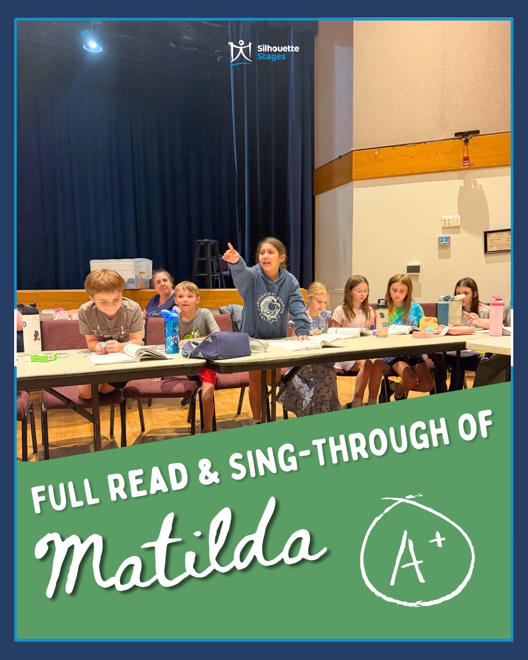 It's a truth empirical: our first full read and sing-through of Matilda was (factually, spectacularly, actually) a miracle! You can catch a sneak peek performance from this amazing cast at our cabaret this Saturday. Tickets for Matilda and the Young Artists Cabaret are on sale now at the link in our bio.