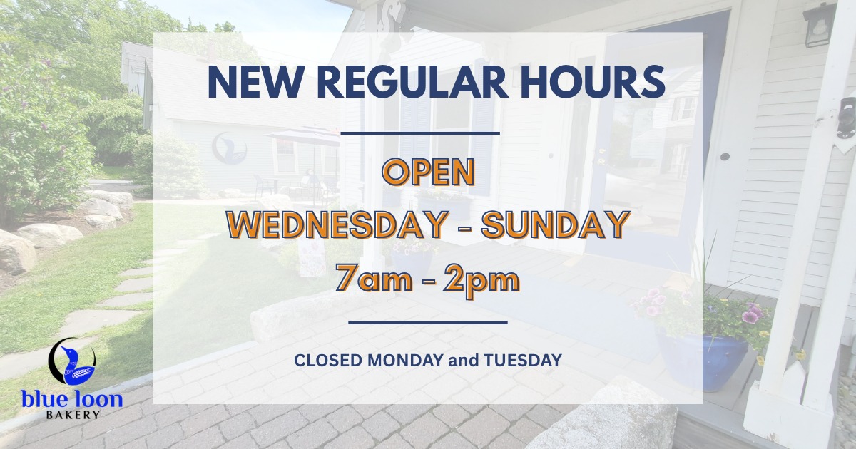 New Regular Hours at the Blue Loon! 💙
We’re sticking with Wednesdays AND those 7 AM starts:
Wednesday–Sunday | 7 AM–2 PM
Monday & Tuesday | Closed
So yes, you can get your Blue Loon fix five days a week, and yes, the coffee and pastry case are ready for you at 7 AM. ☕🥐
See you soon!