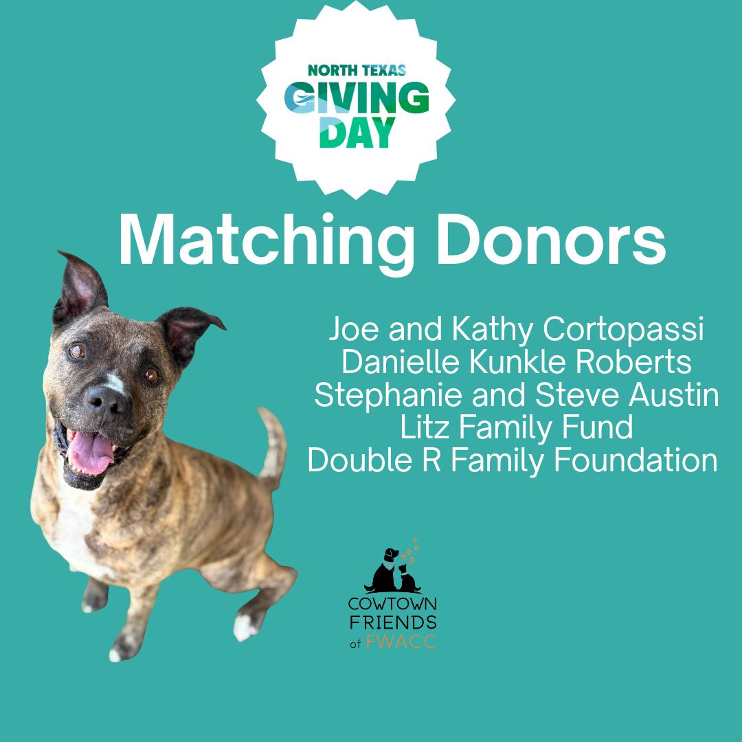 We are still trying to wrap our heads around what you all made possible. This was our BEST @northtexasgivingday yet with just over $35,000 raised to support @fortworthacc.
A HUGE thank you to our incredibly generous matching donors who helped make this possible. Your generosity inspired others to give, doubled the impact of donations, and helped us go farther than we ever have before. You helped create excitement and momentum throughout Giving Day, and helped turn every donation into an even bigger investment in shelter animals. Your willingness to step up with such incredible matching gifts challenged our community to rise to the occasion, and they absolutely did. Every time we announced a new match, you helped inspire another wave of support. You helped make generosity contagious.
Because of YOU, we can continue providing the things shelter pets need most: enrichment, comfort, foster supplies, lifesaving equipment, and so much more!
From all of us at Cowtown Friends of Fort Worth Animal Care & Control and, most importantly, the animals you helped support...
THANK YOU. THANK YOU. THANK YOU.
We are so lucky to have this community behind us 🧡