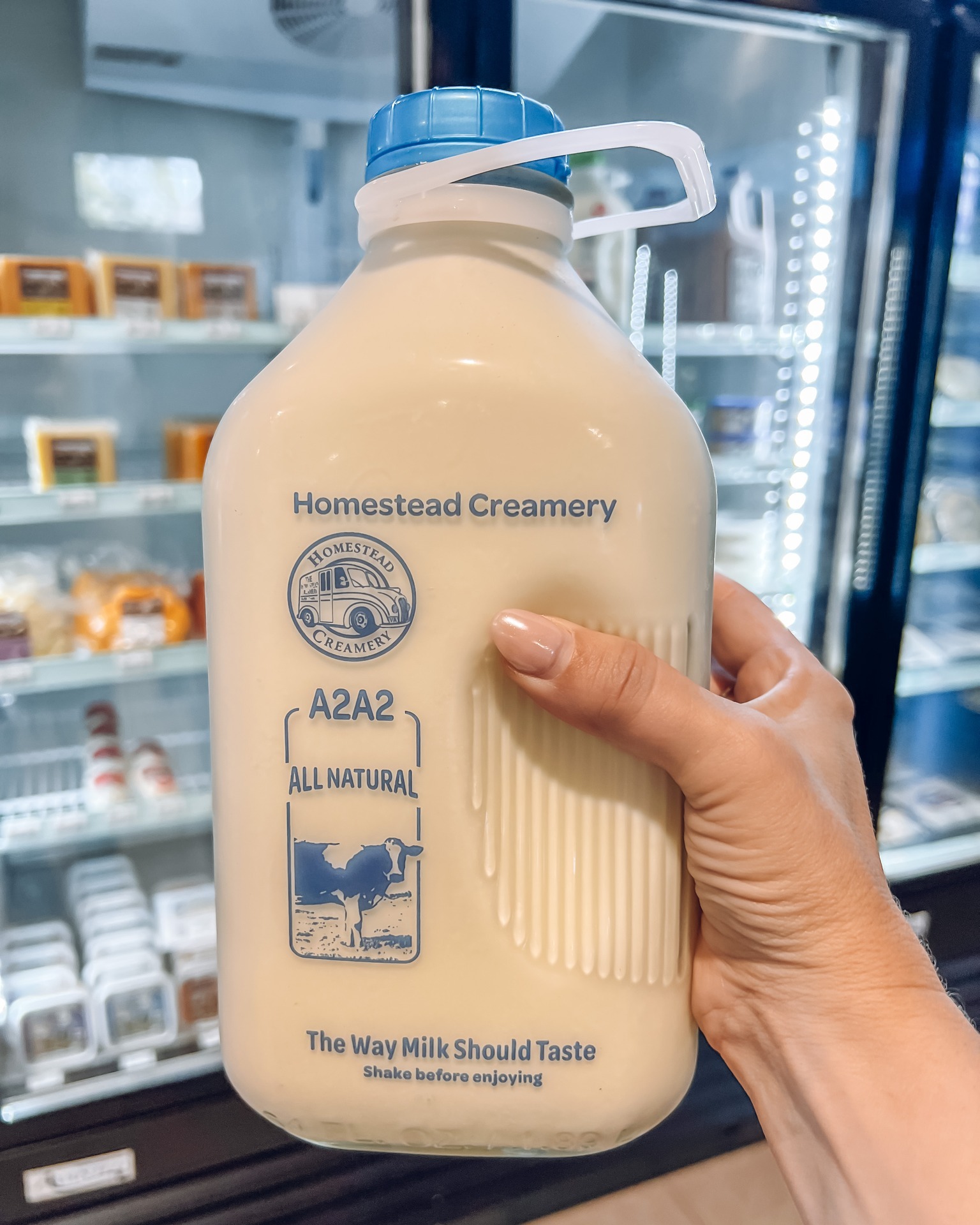 Because apparently our milk just got a little more special and our ice cream got even harder to resist. 😉 We've got A2 milk AND ice cream at The Station! Come grab some for the fridge, the freezer or just because. We won't judge!
What is A2 milk? It's natural milk with all the wonderful key nutrients of regular milk including protein but without the pesky A1 beta-casein protein that causes tummy upset. Many people who have problems with milk digestion are able to drink A2 milk with no problems! The more you know!