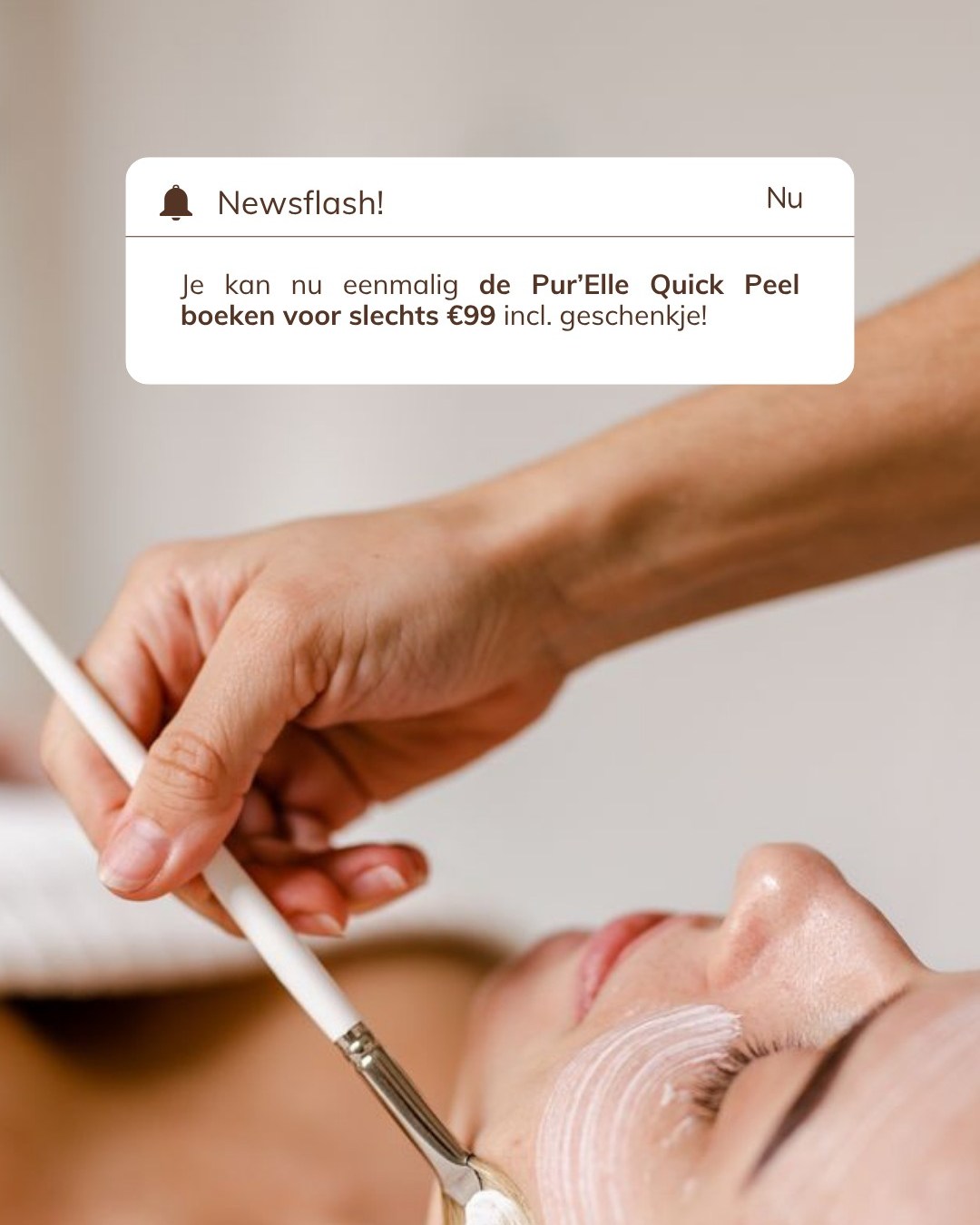 Een frisse start voor je huid, voor maar € 99! ✨
Je huid verdient wat extra aandacht na de zomer. Ontdek mijn Quick Peel: 45 minuten huidverzorging en persoonlijk advies, mét een GRATIS startset voor thuis t.w.v. € 39.
Ideaal om kennis te maken met Pur’elle of jezelf een welverdiende oppepper te gunnen.
Enkel in oktober, op de beschikbare momenten in de online agenda. Geen plekje gevonden? Stuur mij een berichtje via Whatsapp! 💛