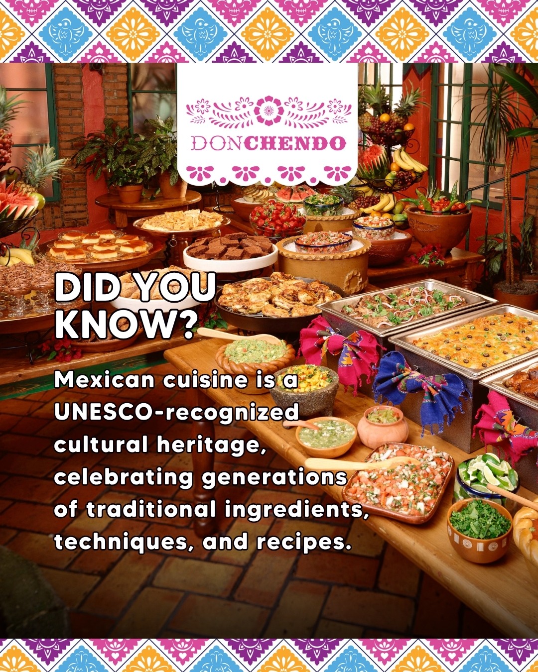 Mexican food is more than just what’s on the plate, it’s a connection to family, community, and generations of tradition. 🇲🇽✨
At Don Chendo, we’re proud to bring authentic Mexican ingredients from Mexico to your kitchen, helping you recreate the flavours and recipes that make Mexican cuisine so special. 🌶️🌽❤️
From everyday favourites to traditional ingredients, a little taste of Mexico is always close by! 🇲🇽
What Mexican dish reminds you of home? 😋👇
.
.
.
.
#FunFactFriday #MexicanCuisine #MexicanFood #MexicanCulture #MexicanTraditions #TasteOfMexico #AuthenticMexican #MexicanFlavors #FoodHeritage #TraditionalFood #MexicanIngredients #MadeInMexico #FromMexico #TasteTheAuthenticity #DonChendo #DonChendoMP #MexicanProducts #WholesaleCanada #RetailAndWholesale #BurnabyBC #VancouverFood