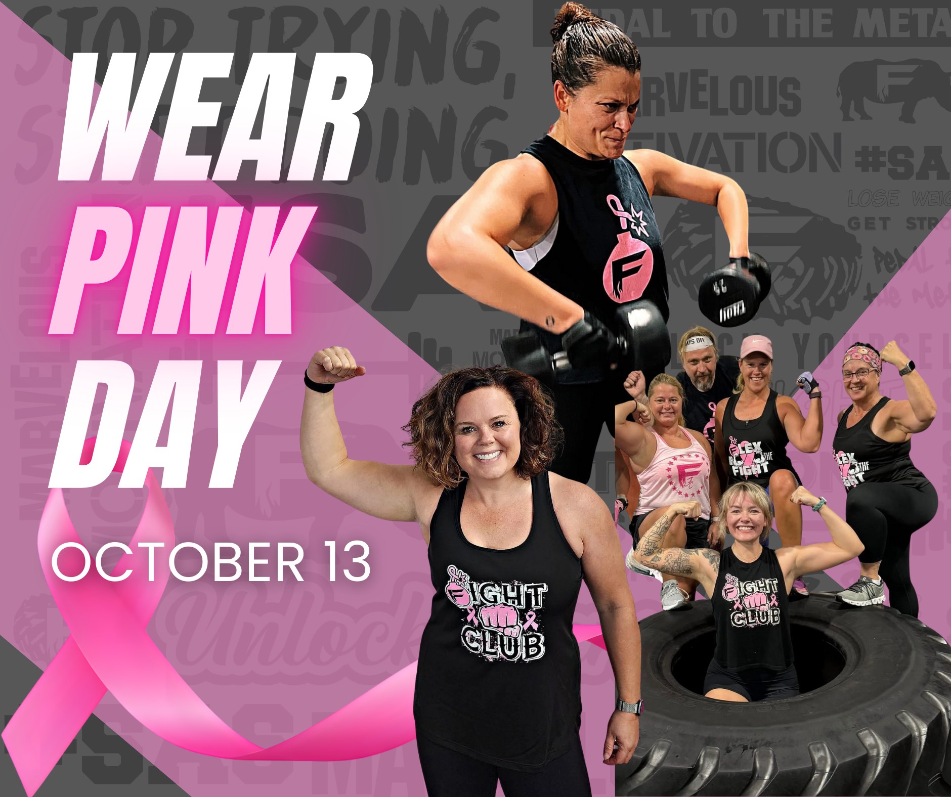 FIRE NATION — WEAR PINK DAY IS COMING!🔥🎀
On October 13, we’re turning FIRE Nation PINK in honor of Breast Cancer Awareness Month! From coaches to clients, we want to see camps across FIRE Nation packed with PINK/Breast Cancer Awareness Gear as we come together to show support, raise awareness, and stand behind those who have fought, are fighting, and have been impacted by breast cancer. 💪🩷🙏🕊
Speaking of… 👀 our Breast Cancer Awareness gear store CLOSES TOMORROW AT NOON! This is your chance to grab your gear and have it ready to rock for Wear Pink Day! https://www.ordergroupwear.com/fire_fitness.../shop/home
ORDER NOW. WEAR IT STRONG ON OCTOBER 13. 🎀💪
#FIREFitnessCamp #FIRENation #WearPinkDay #BreastCancerAwareness #WeDoStrong