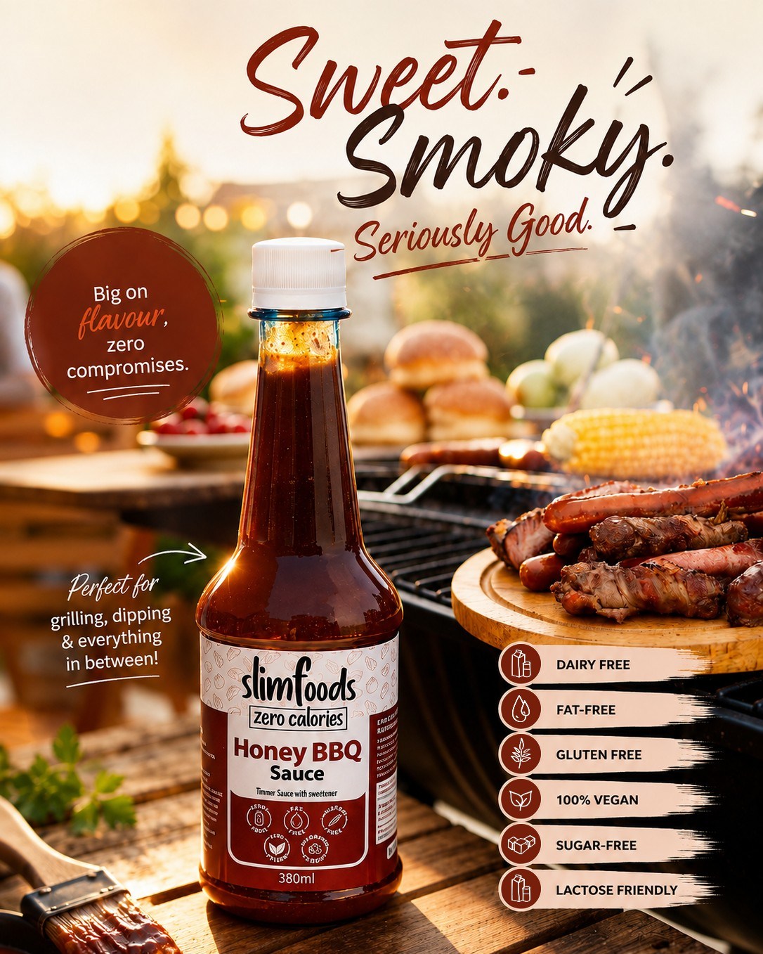 Sweet, smoky & seriously good! 🔥
Bring big BBQ flavour to every bite with SlimFoods Honey BBQ Sauce! Perfect for grilling, dipping and drizzling. 🍖
#slimfoodsonline #syrups #sauces