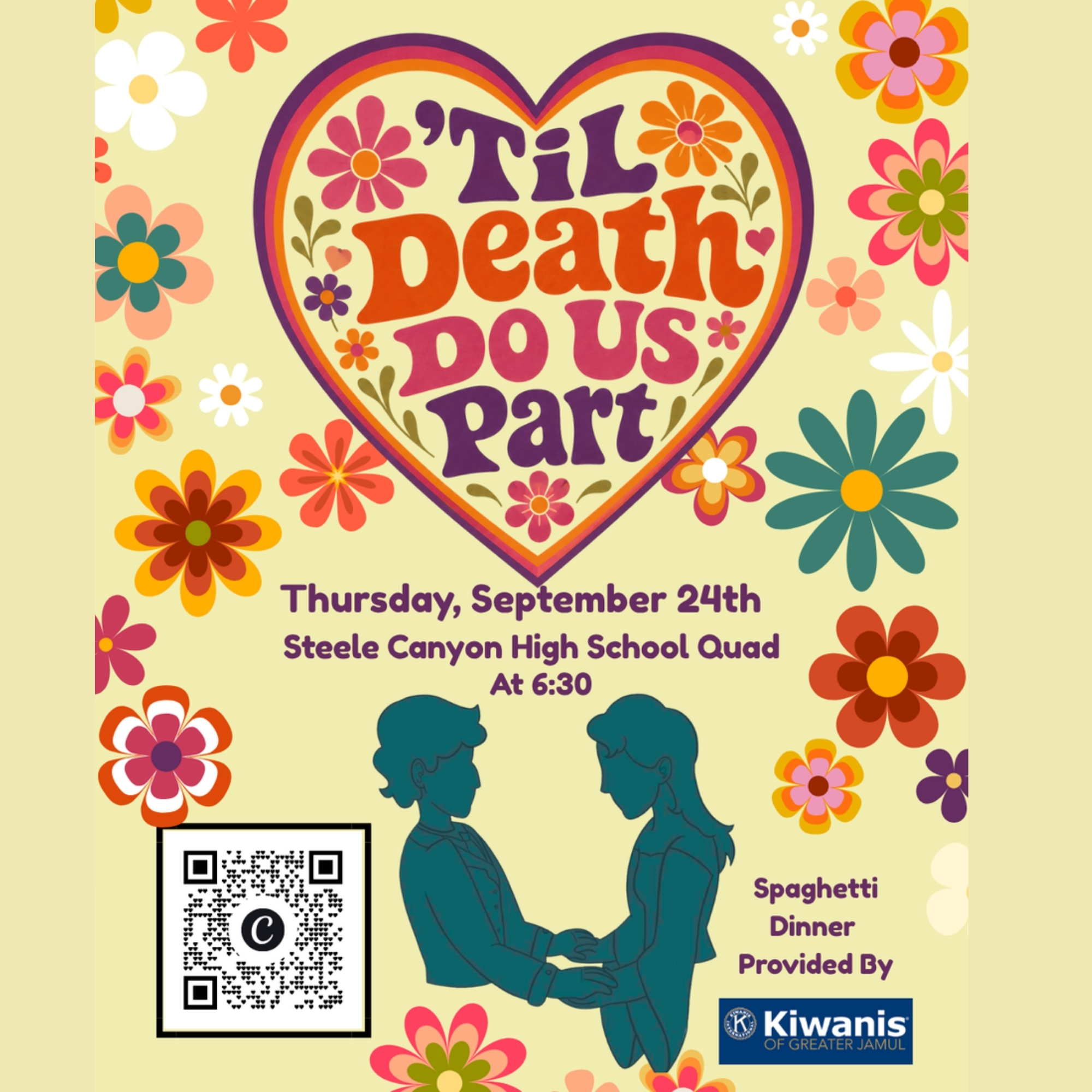 'Til Death Do Us Part
You are invited to the most offbeat wedding of the season, where murder takes center stage and all the guests are suspects. Neither the groom's parents nor the bride's former boyfriend want the marriage to happen. The family lawyer has a little something up his sleeve and it might involve an enigmatic guest who dies mysteriously before revealing who she really is. When the lawyer is also murdered, amateur sleuth Miss Peabody conducts an investigation punctuated by the traditional wedding events in which the audience can also participate, such as throwing the bouquet, cutting of the cake, and dancing. But each moment brings Miss Peabody a step closer to the identity of a ruthless killer consumed by greed. With the audience's help in finding clues during intermission, all but the killer will live happily ever after.
Come be the best sleuth in town on September, 24th, at 6:30 pm. Tickets are $20 per seat, dinner will be included. https://cur8.com/14246/project/141151