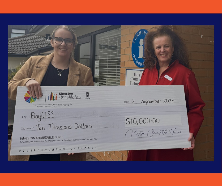 We were so grateful to @greatermelbournefoundation for their recent support of BayCISS' Winter Energy Program! Thanks to Mayor Georgina Oxley, who presented these funds to Rose in recognition of this partnership's impact.
Thanks to this support, BayCISS has been able to provide winter kits and contribute towards heating costs for local community members doing it tough this season. These essential supports make a real difference, helping people stay warm, healthy, and a little less stressed about rising bills.
We're proud to call the Greater Melbourne Foundation a partner in this work, and grateful for everything their support makes possible for our community. ๐
#bayciss #CISVic #baysidecitycouncil #CityOfKingston #greatermelbournefoundation #MoreThanJustFood
