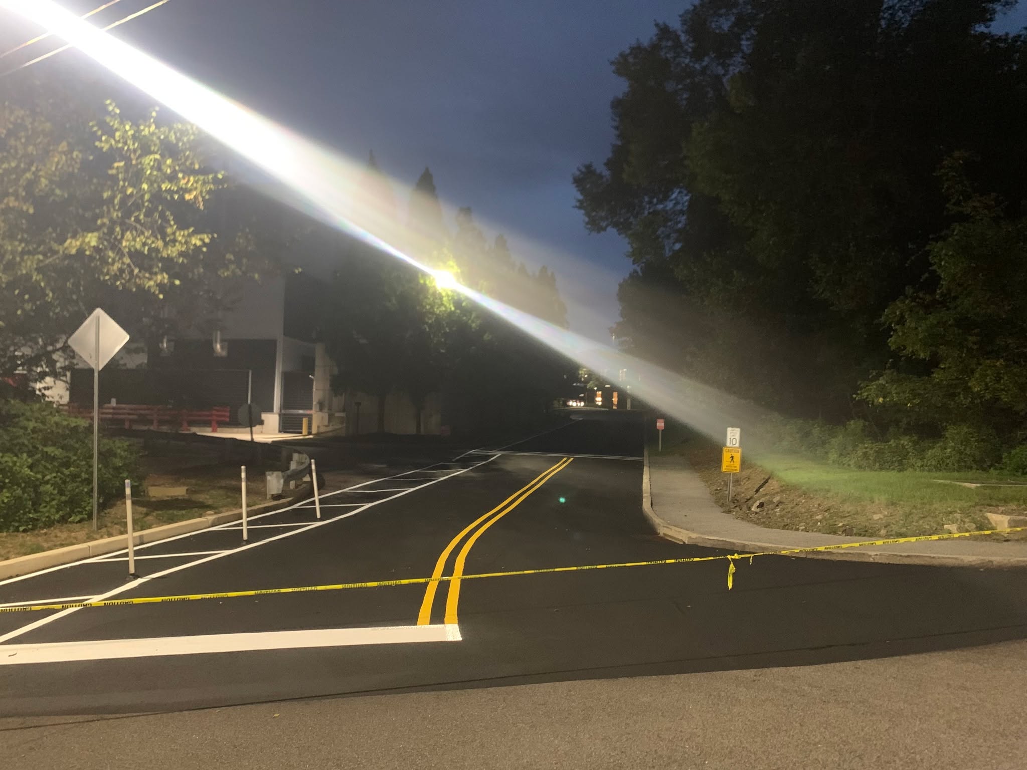 Need your parking lot striped but can't have the work interfere with your normal business hours?
We can work around your schedule, including evenings and other off-hours when needed.
Need to plan a project around your business hours? Give us a call and let's talk about it.