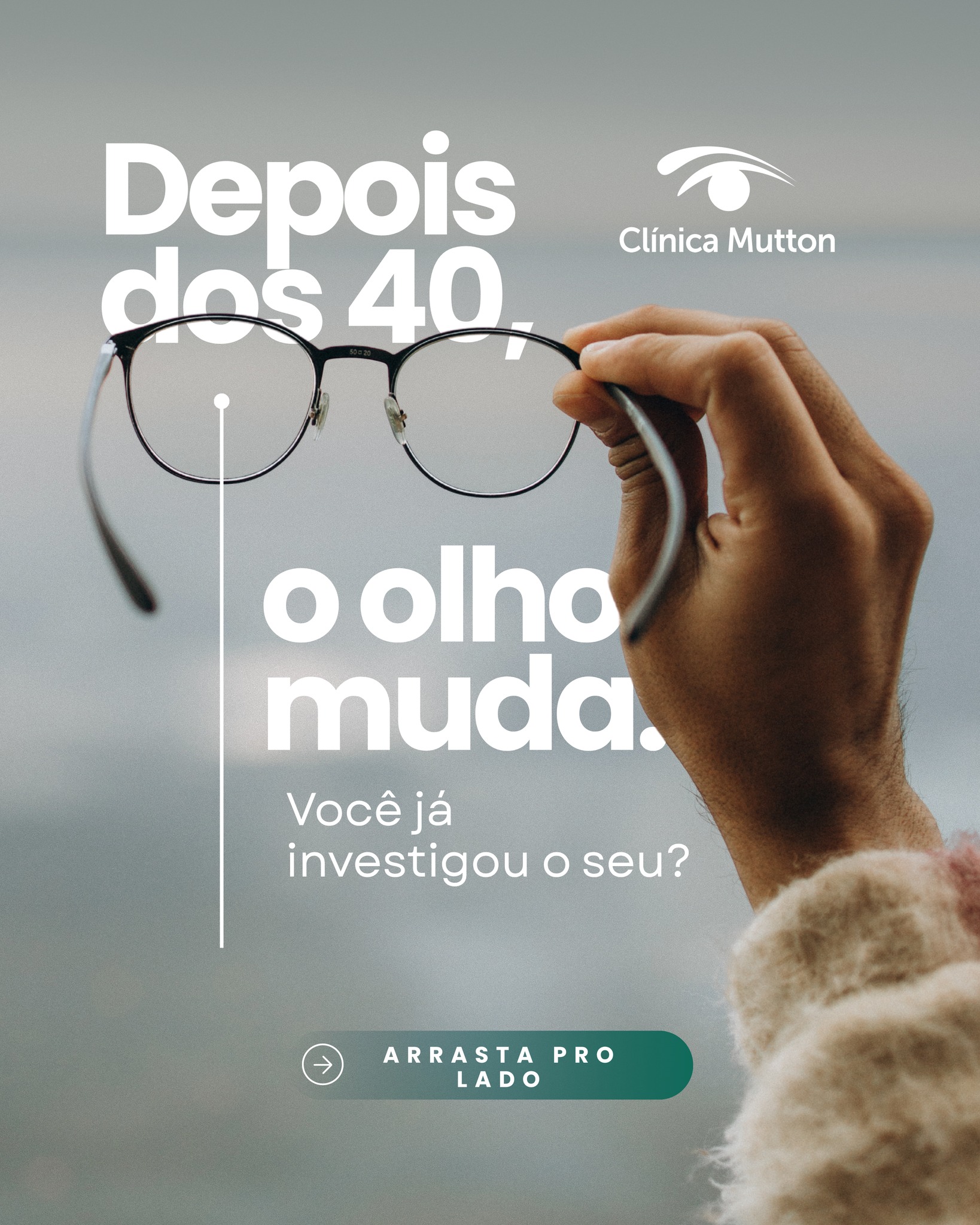 Os olhos são o único órgão que a maioria das pessoas só cuida quando algo já está errado. E as doenças mais graves são exatamente as que não avisam antes de chegar. 👁️
Arrasta o carrossel até o final e responde esse checklist com honestidade. Se identificou com alguma pergunta, o link na bio é o próximo passo. 💙
📍 Agende sua avaliação pelo link na bio.
Dr. Fernando Mutton
CRM SP 80399
RQE 20279
Dr. Gabriel Mutton
CRM 264060
—
#saúdeocular #glaucoma #ceratocone #oftalmologista #oftalmologiamutton