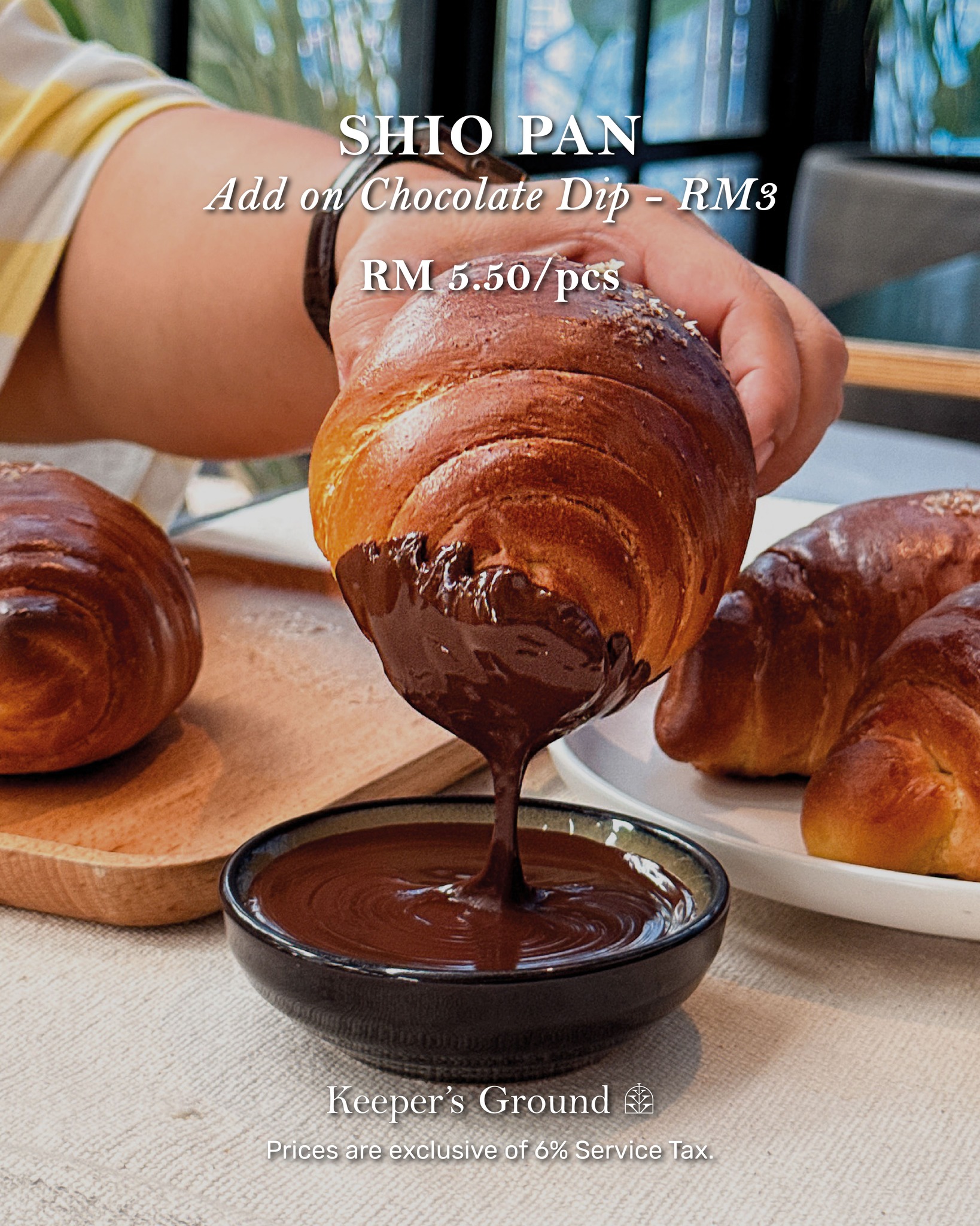 Another round of Weekend Specials are here at Keeper’s Ground! 🥐
Grab these every weekend:
Shio Pan – RM5.50/pc
Add on Chocolate Dip – RM3
Matcha Charcoal Swiss – RM15/pc
Available every weekend for a limited time, while stocks last. Prices are exclusive of 6% Service Tax.
📍Keeper's Ground. Ground Floor, Lot G40
Come by Keeper’s Ground, Ground Floor of The Spring and get your weekend goodies!