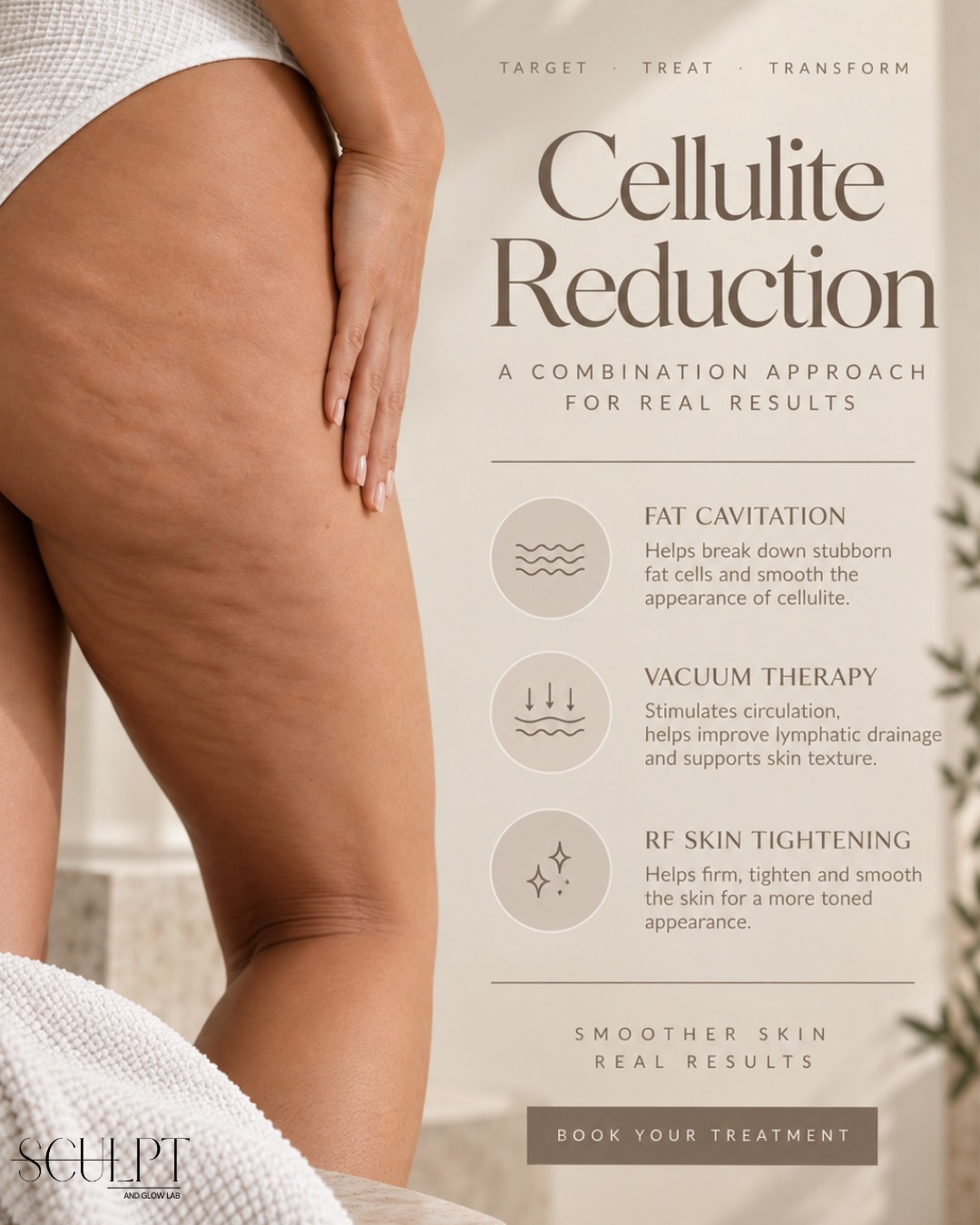 Cellulite is completely normal, but if it's something you would like to improve, we can help 🫶
Here, at Sculpt and Glow LAB, we combine 3 different treatments:
🌟 Fat Cavitation
🌟Vacuum Therapy
🌟RF Skin Tightening
We don't just rely on 1 treatment, we combine techniques to target fat, skin laxity and the appearance of cellulite.
Everybody is different, that's why we start with a complimentary consultation, to assess the area and discuss appropriate treatments.
📍Joondalup
📲DM us or book via the link in our bio
.
#CelluliteReductionPerth #AntiCellulite #BodySculptingPerth #PerthBeauty #FatCavitationPerth #VacuumTherapyPerth #RFSkinTighteningPerth #PerthWomen #SculptAndGlowLAB