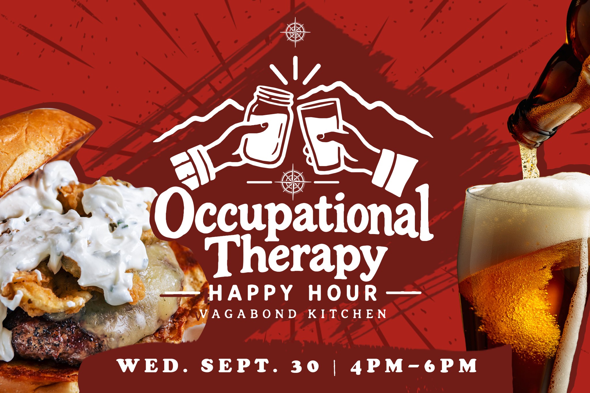 We’ve cooked up something new at Vagabond Kitchen. We’re calling it Occupational Therapy. The first taste is next Wednesday, September 30, from 4PM to 6PM.
WHEN IS IT? Every last Wednesday of the month, we tip our hats to the folks who keep this town moving. Each month, a different crew gets their moment in the sun.
WHAT IS IT? It’s not some stiff networking thing. It’s a chance for hard-working folks like you to swap stories, share a drink, and maybe find out you’ve got more in common than you thought. This town could use a little more connection, so we’re making it happen.
WHY BOTHER? Simple. Ditch the tie, pull up a chair. No need to stand around pretending to enjoy watered-down wine or music nobody asked for. Here, you’re at home. Kick back, be yourself, and let the day fall off your shoulders. It’s simple: good food, good drinks, good company. And if you need an excuse not to head straight home after work, this is it. Sit down, loosen up, and save a few bucks while you’re at it.
WHAT’S IN IT FOR YOU? 20% off drinks and appetizers. No secret handshake, no nonsense.
If it’s your crew’s turn in the spotlight, first round’s on us.
Drop your business card at the bar. That’s your ticket for the discount, a spot on our invite list, and your name up in lights on our socials as a special thank you.
Next up: Real Estate and Property folks. October 28, 2026. Your table’s waiting.
Come hungry. Come thirsty. We’ll be here.
.
.
.
.
#AppalachianEats
#ElevatedAppalachian
#EatLocalWV
#WVFoodways
#TasteWV