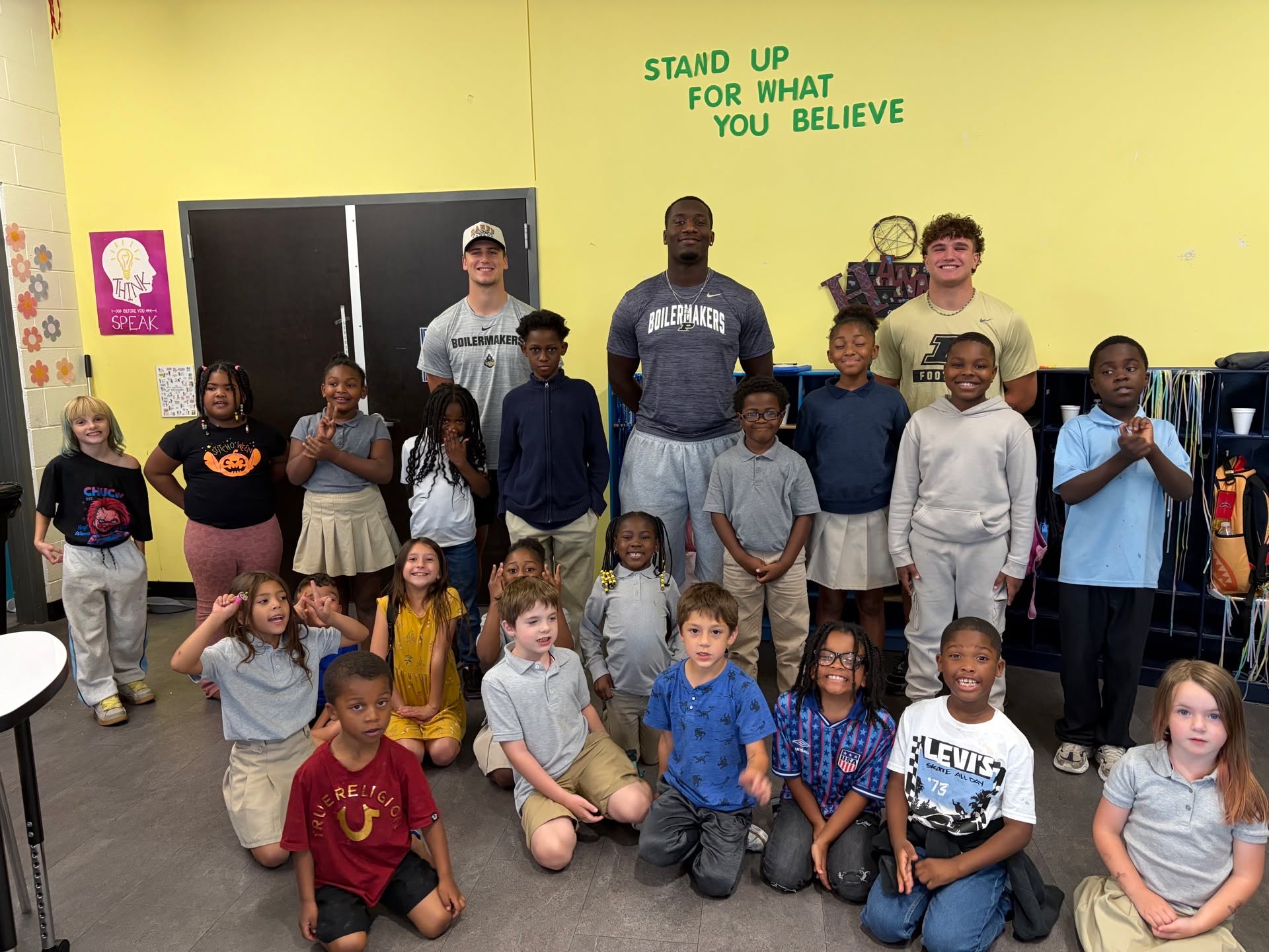 A visit from our favorite football team!! Boiler Up ๐๐จ๐ #hannacommunity #PurdueFootball