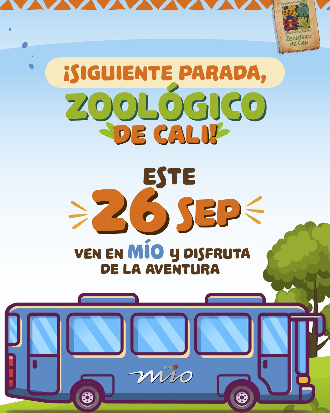 🚍💚 ¡La próxima parada es el Zoológico de Cali!
Este 26 de septiembre, ven al Zoo y prepárate para una aventura para compartir en familia. 🦜🌿 Tendremos actividades especiales para disfrutar, aprender y vivir una visita diferente.
📍 Planea tu visita, toma tu ruta y ven a disfrutar del Zoo.
¡Te esperamos! 🐾
#MetroCali #planesfamiliares #zoológicodecali #cali