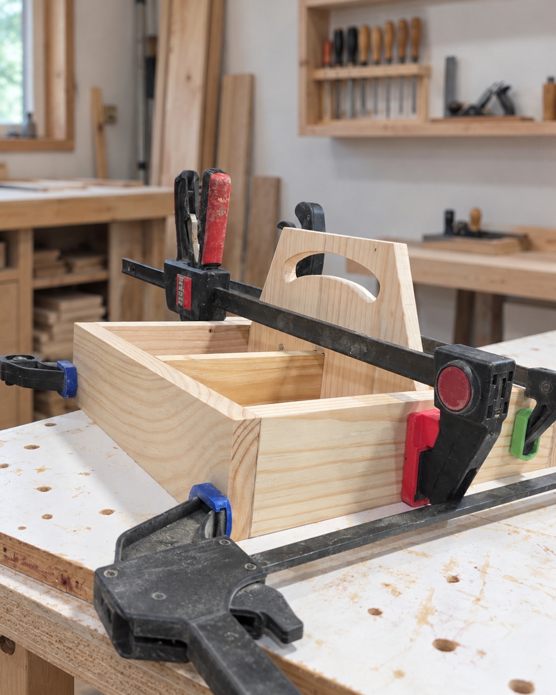 A little behind-the-scenes look at my latest Etsy customer build! 🪵
This Four Compartment Farmhouse Organizer Box started on the workbench with bare wood and clamps. These photos show the assembly, the organizer before staining, and the finished result.
At 15.5″ × 12″ × 7.25″, it offers four separate compartments and a cut-out carrying handle. Use it for craft supplies, kitchen essentials or those everyday items that need a home.
Handmade here in Ontario, this design is available on both Etsy and our website:
https://www.rusticandreneweddecor.ca
Search “Four Compartment Farmhouse Organizer Box” in our Etsy shop.
What would you keep in yours?