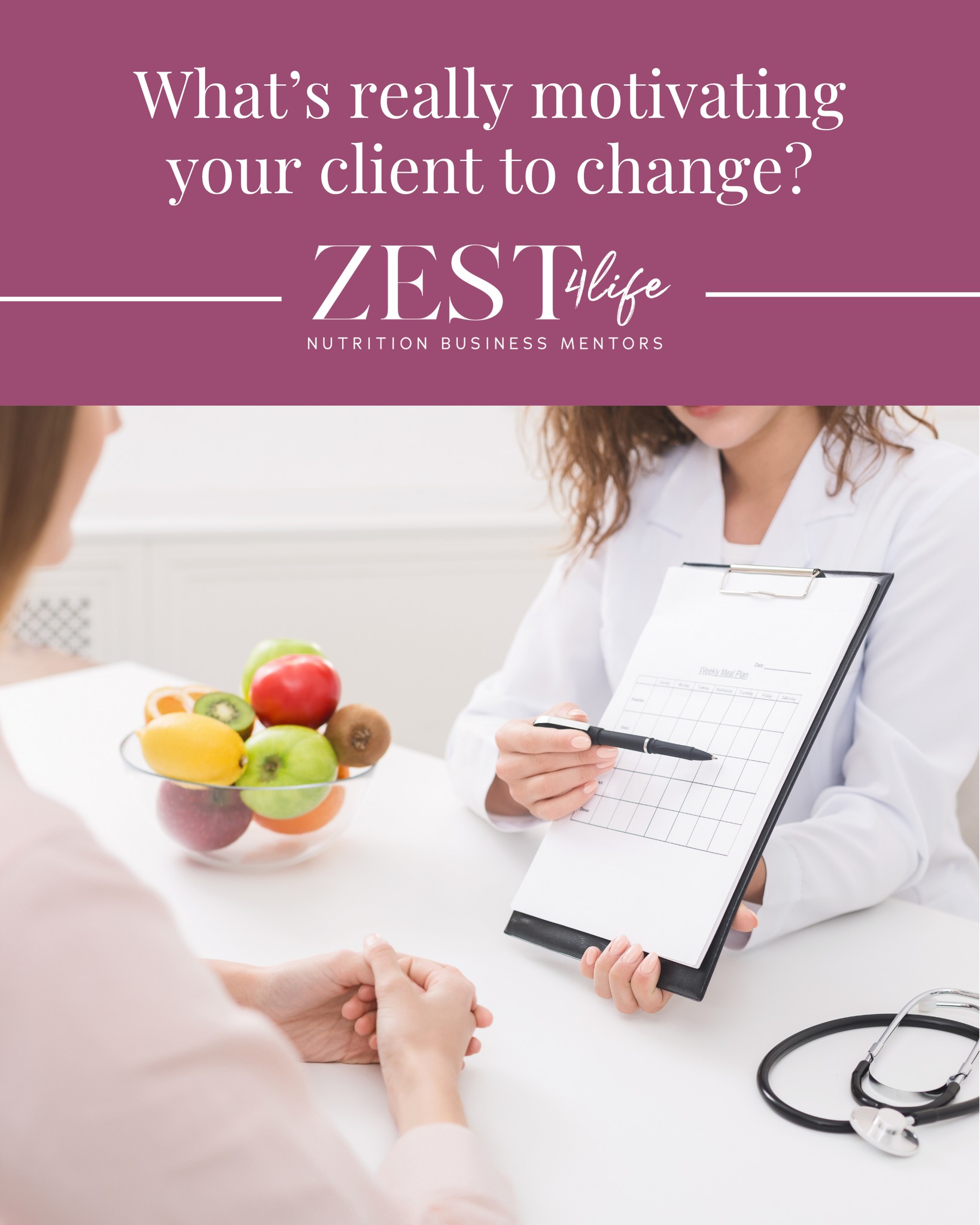 A client tells you they want to lose weight.
But what will losing weight actually get them?
More energy? More confidence? The freedom to do something they love? To feel more like themselves again?
This is where health coaching can take a conversation deeper.
Rather than stopping at the surface-level goal, coaching helps clients explore what really matters to them and create a vision of where they want to be.
And when a goal becomes connected to something personally meaningful, there's a much stronger reason to keep working towards it.
"What will this get you?"
Such a simple question. But it can open up a completely different conversation with your clients.