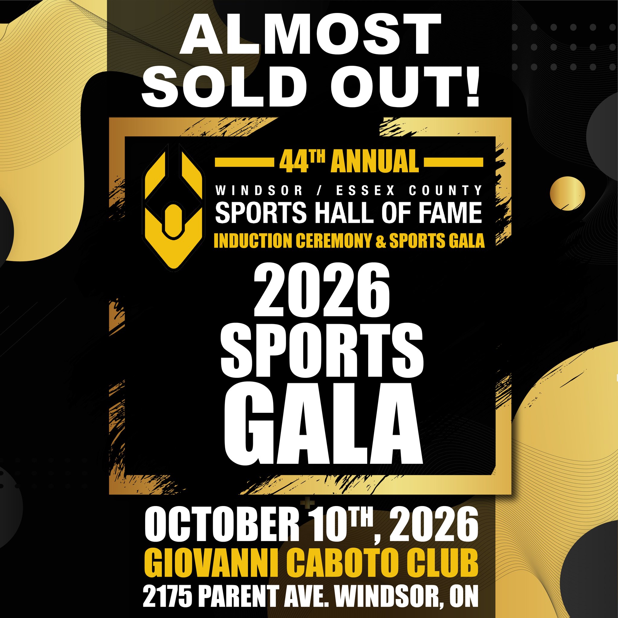 ๐๏ธ Tickets are ALMOST SOLD OUT!! TICKET SALES CLOSE AT MIDNIGHT TOMORROW!
.
Donโt miss your chance to be a part of the 2026 WECSHOF Gala!๐ Order tickets Online or stop by the two local businesses below to get your tickets before they are gone!
.
To purchase tickets ONLINE, use the link in our bio, or visit www.WECSHOF.com
.
.
We canโt wait to host our annual Inductee Gala on October 10th at the Giovanni Caboto Club!
.
.
#wecshof #HallOfFame #Gala #Athletes #Builders #Inductees #windsoressex
#windsor #Sports