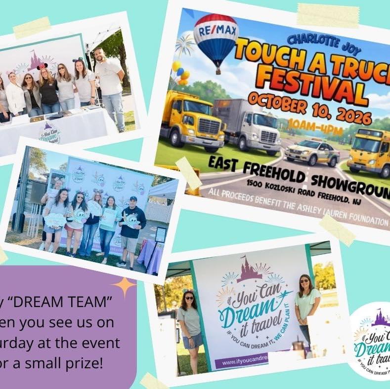 🚨 IT’S ALMOST HERE! 🚨
The trucks are getting ready, the Dream Team is getting excited, and Touch a Truck Festival is just a few days away! 🚒🚜🚌
If you’re looking for something fun to do with the family this Saturday, come out for a day filled with big trucks, hands-on fun, and plenty of smiles—all while supporting an incredible cause that helps children and families.
And keep your eyes peeled… 👀
If You Can Dream It Travel will be there with THREE booths!
Say "DREAM TEAM" when you stop by and you could receive a small prize! (subject to availability) 😉
📅 This Saturday, October 10, 10am-4pm
📍 East Freehold Showgrounds, Freehold, New Jersey
Bring the family, explore the trucks, and help us make a BIG impact for a very special cause. 💙
We’ll see you Saturday! 🚒✨