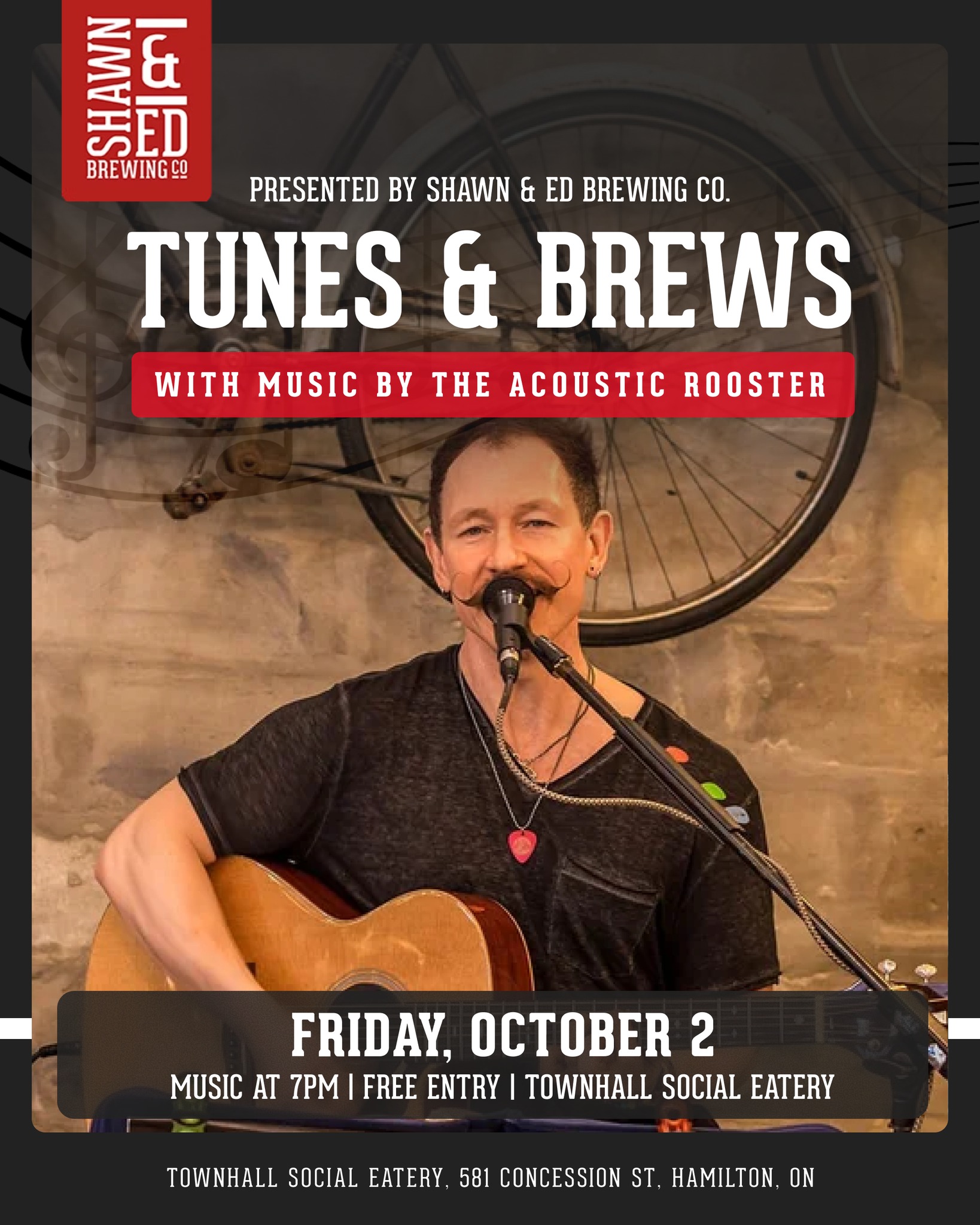 We’re bringing a little SHED energy to Townhall Socal this Friday. 🍻
This Friday, Tunes & Brews is rolling into Townhall Social Eatery with The Acoustic Rooster bringing the tunes. We’ll bring the SHED beer. You just bring your crew. 🍻
📍 Townhall Social Eatery, 581 Concession St, Hamilton
📅 Friday, October 2 from 7–9 PM
Come grab a pint, grab some food, and hang with us for a night of cold beer, live music, and good times.