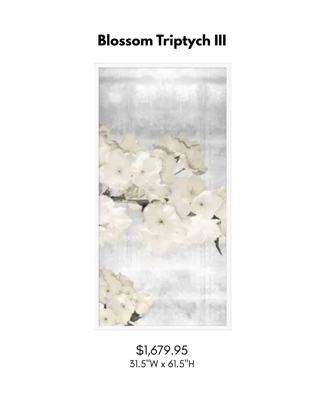 BLOSSOM TRIPTYCH III | $1,679.95
📍4047 Fairview Street, Burlington ON
🔗www.interiordesignhouse.com
#wendoverartgroup #wendoverart #WallArt #idhstyle #interiordesignhouse