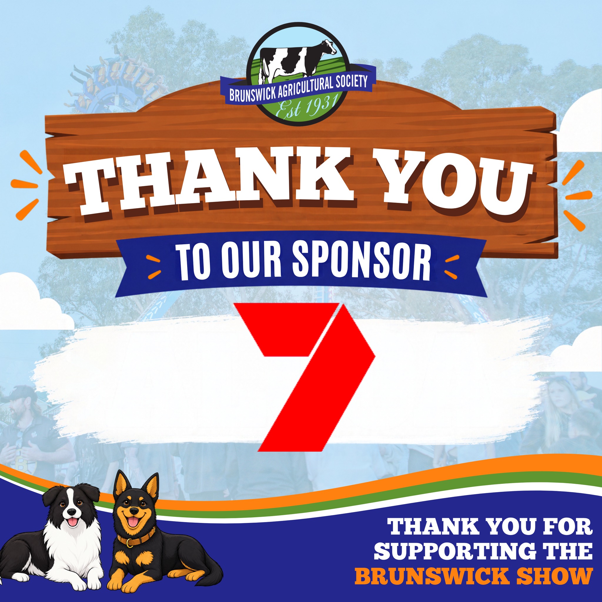 ๐บ Thank you to Seven for supporting the Brunswick Show!
Weโre grateful to have their support as we spread the word and get ready for another huge day in Brunswick. ๐
