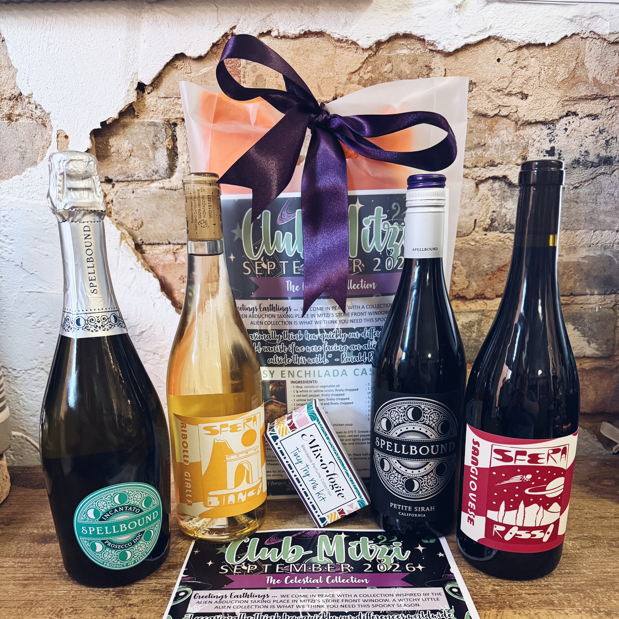 🍷🎁Are you in the club?🎁🍷Club Mitzi is our fabulous wine of the month club and includes two bottles of wine, an item from the gift department, custom themed informative write up, and a recipe from our kitchen. Club members also get 10% off in-store all the time. Join today at MITZISSONOMA.COM for just $45 a month