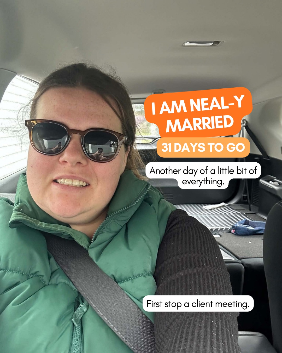 31 days until I become Mrs Neal...
Started the day with a client meeting and some planning for their upcoming event, followed by a supermarket top up which somehow included a few more bits for my hens weekend 😂 I am getting VERY excited now!
Then it was home to keep working on the master bedroom. The green feature wall is looking SO good, even if it did take us 3.5 coats to get there.
The afternoon was a very exciting wedding job with my hair trial with Mum. No photos for obvious reasons 👀 but naturally that meant we had to come home and try the dress on too!
Finished the night back in work mode, tidying up my website, answering emails and creating content for both a client and myself.
The weather ruined my plans for a walk, but I think there was enough going on without squeezing that in too.