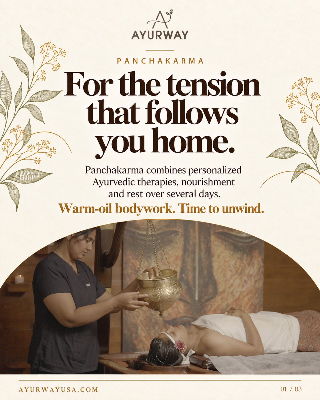 Some tension doesn’t stay at work. It follows you home and settles into your evenings. 🌿
Panchakarma is Ayurveda’s most complete program of care, and we offer it here on our property in Sunol. Over 3, 7 or 14 days, your time is built around warm-oil therapies like Shirodhara and Kati Basti, nourishment, and real rest.
Every program starts with a consultation with our Ayurvedic doctor. Together you shape the plan around you: which therapies, in what order, and at what pace. You can stay with us at the retreat or visit each day.
If you’ve been meaning to give yourself this time, start with a consultation. Book at ayurwayusa.com (link in bio), or message us with any questions about Panchakarma. ✨
#Panchakarma #Ayurveda #Shirodhara #SunolCA #BayAreaWellness