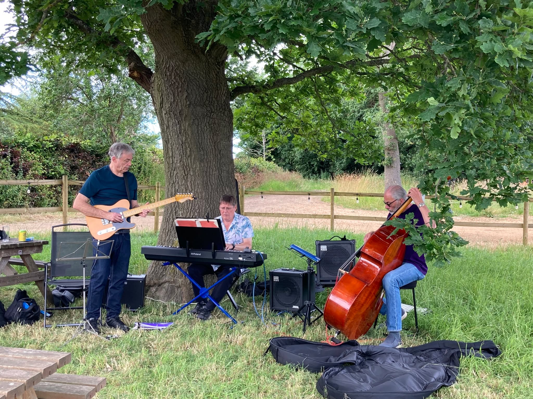 This Saturday we've got live Jazz at the brewery with the tremendous KRG Trio. The weather forecast looks good so they'll be playing underneath the Oak tree and will start around 3pm.
Other good news is that Matt is now back from vacation. Pic attached of him diligently checking out our Canadian namesake in Toronto. We occasionally get people confusing us with them on social media and post about the 'epic' salad they've had at The 3 Brewers. We work with some of the finest food vendors around but epic salads - c'mon?!
See you on Saturday for truly epic Jazz
Les 3 Brasseurs de St Albans